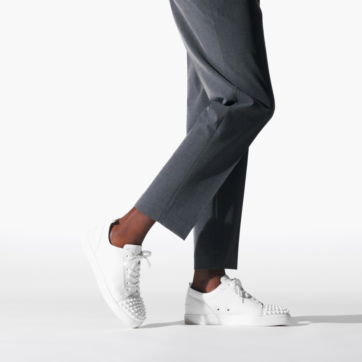 Christian Louboutin Multi/White Mat Version Louis Junior Spikes Shoes •  Fashion Brands Outlet