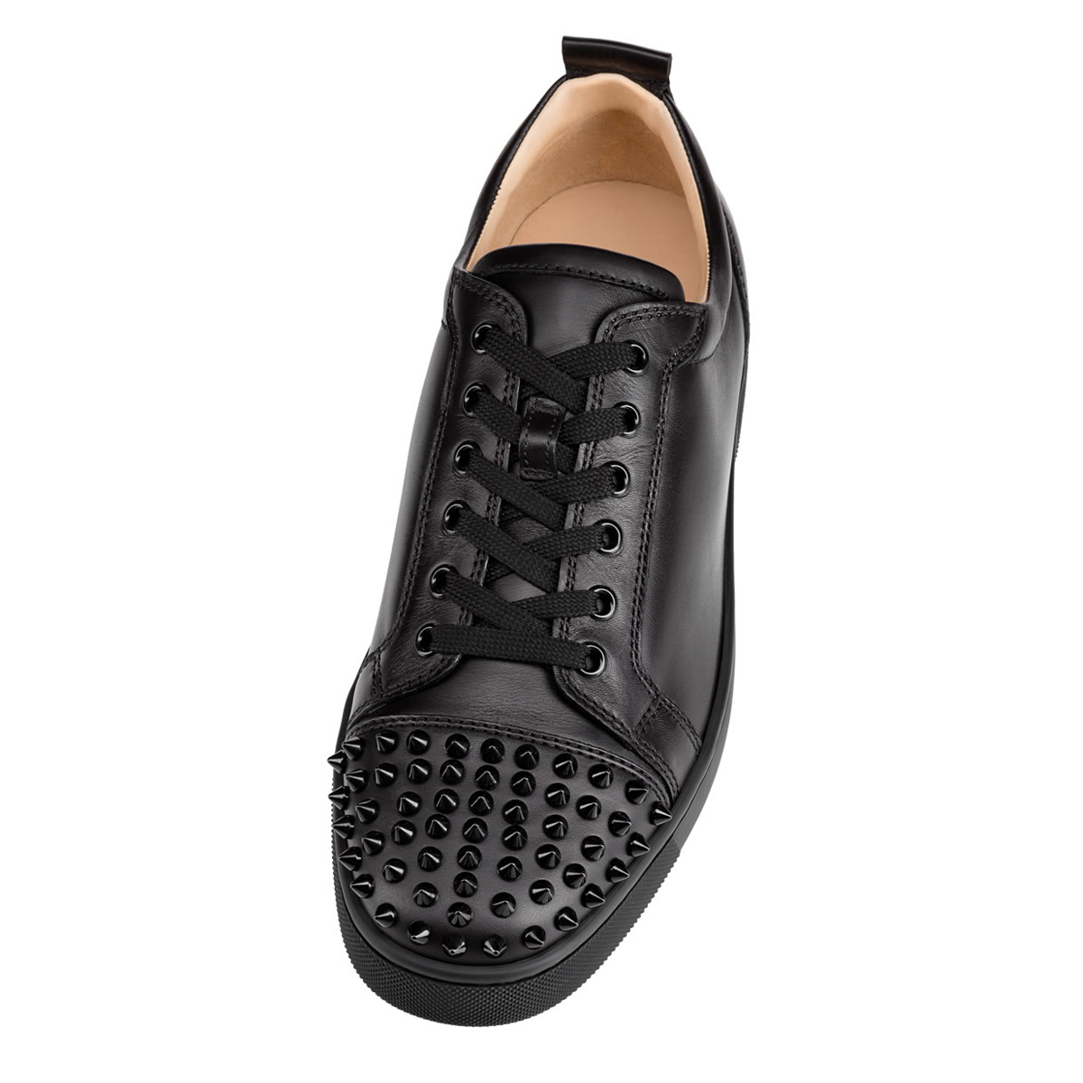 Christian Louboutin - Men - Louis Junior Spikes Cap-Toe Full-Grain Leather Sneakers White - EU 44