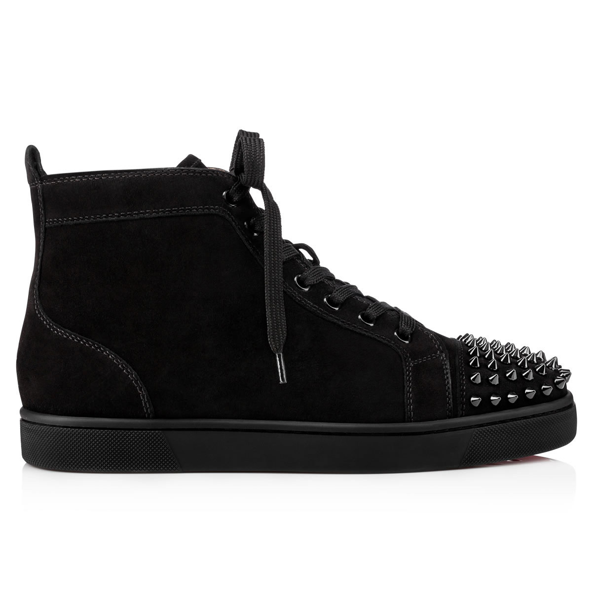 Lou Spikes - High-top sneakers - Suede and spikes - Black - Men