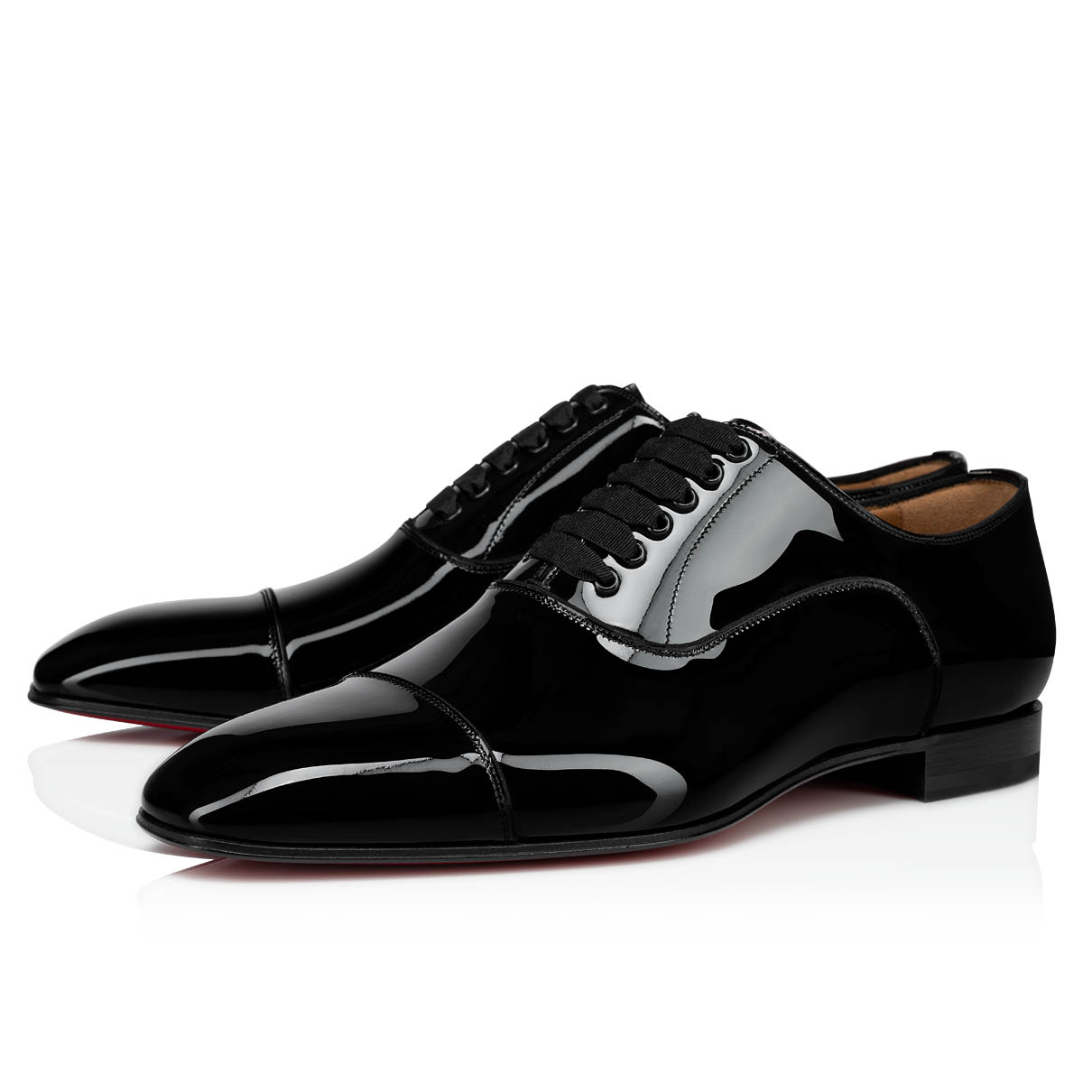 Christian Louboutin Greggo Patent Leather Oxford Shoes Black