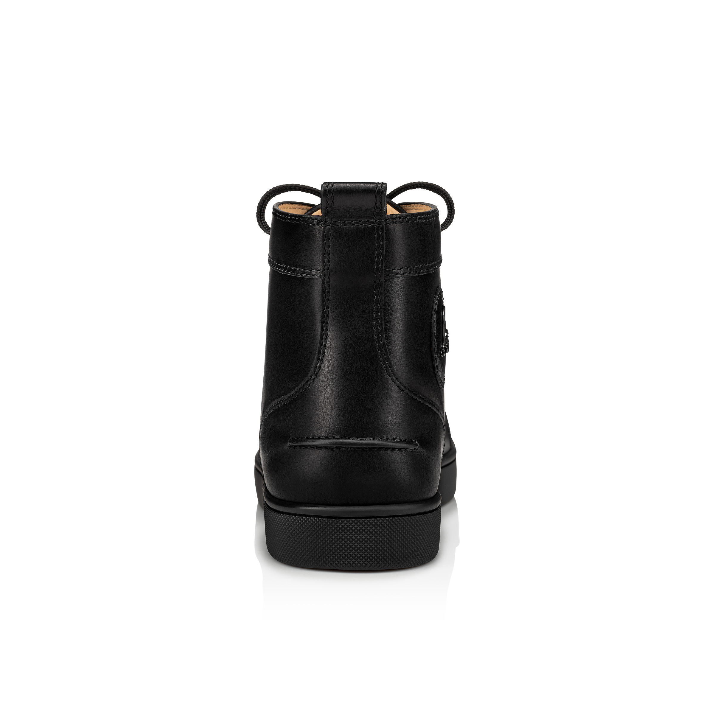Lou Spikes - High-top sneakers - Calf leather and spikes - Black 