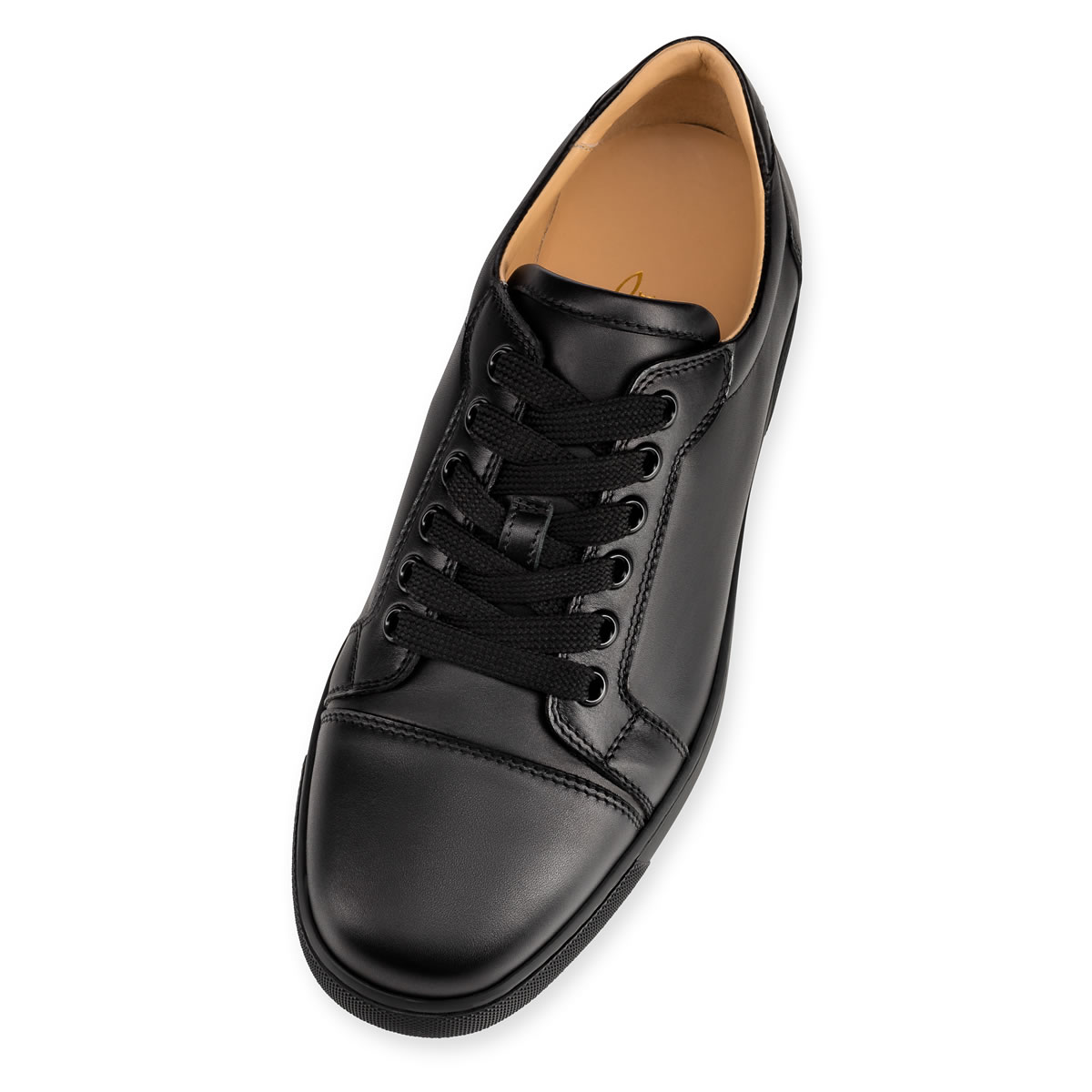CHRISTIAN LOUBOUTIN Wo Vieira Glitter Leather Sneaker - Black