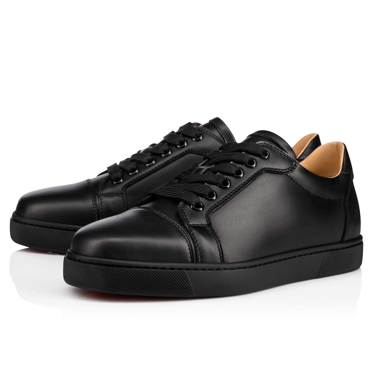 CHRISTIAN LOUBOUTIN Wo Vieira Glitter Leather Sneaker - Black