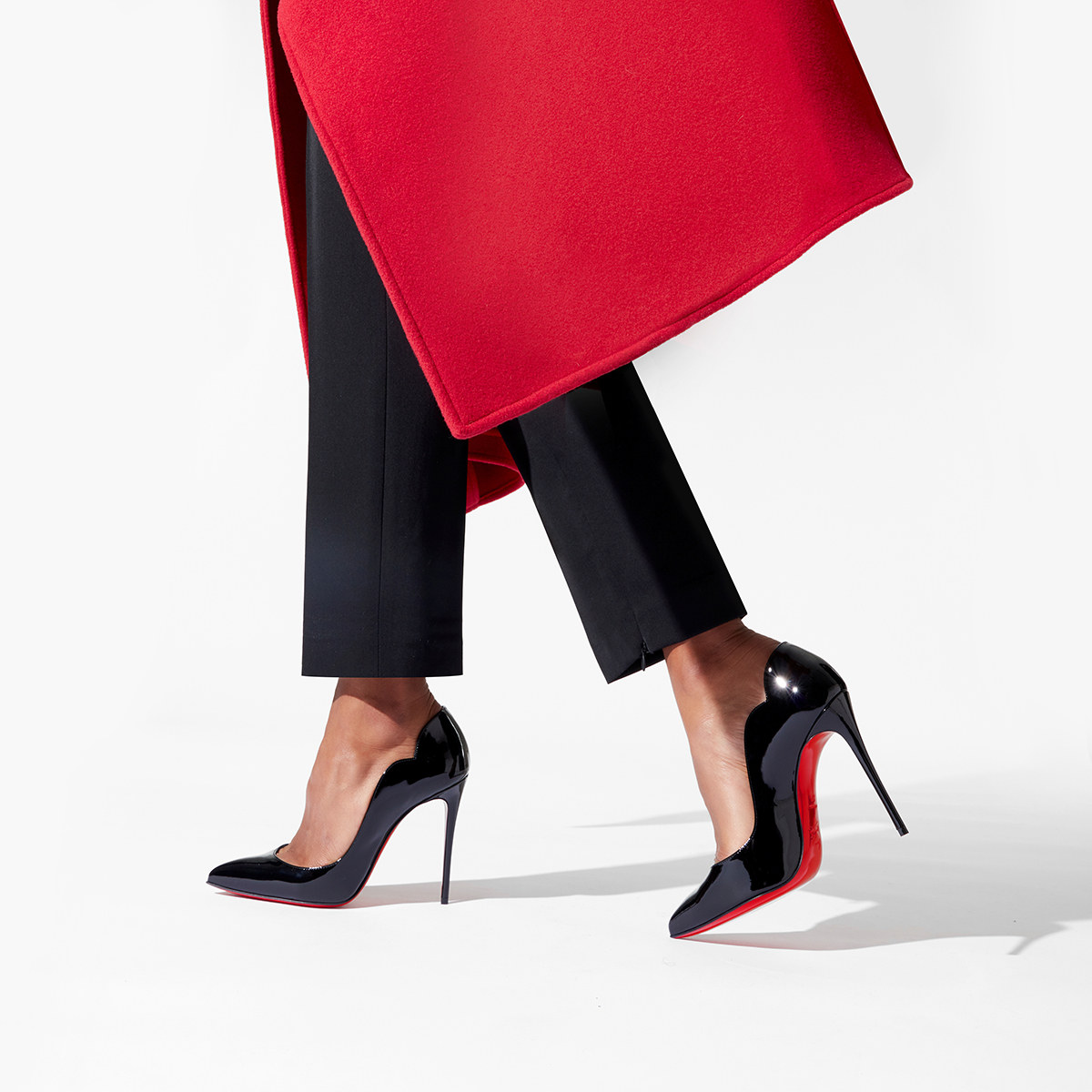 Women's High Heel Red Bottom Shoes Size 6 M Christian Louboutin Black  160 Mesh