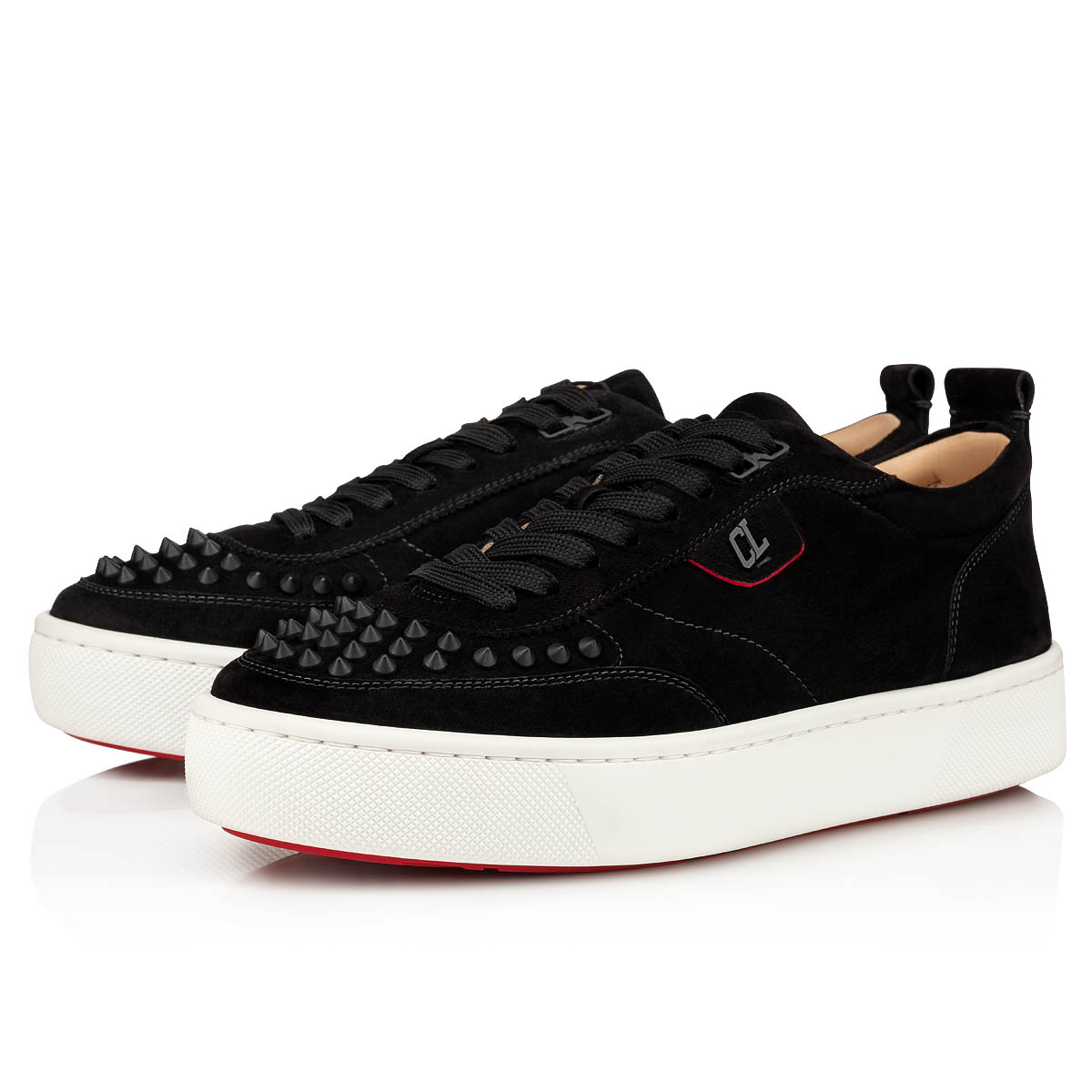 Happyrui Spikes - Sneakers - Suede calf and spikes - Black