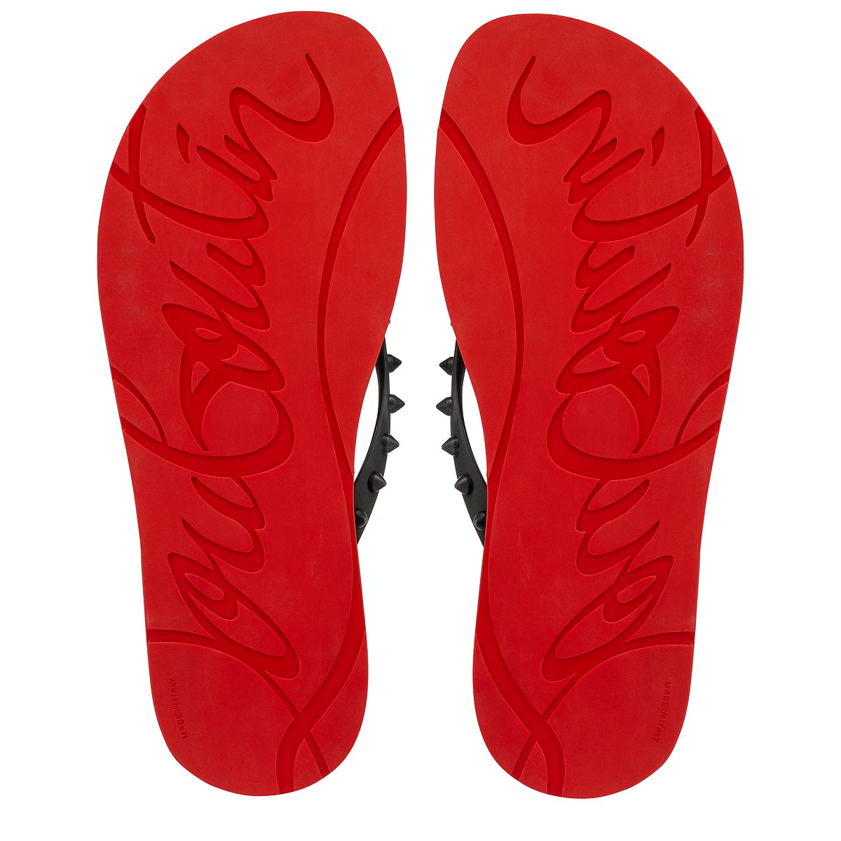 Flip flops Christian Louboutin Red size 41 EU in Rubber - 27447306