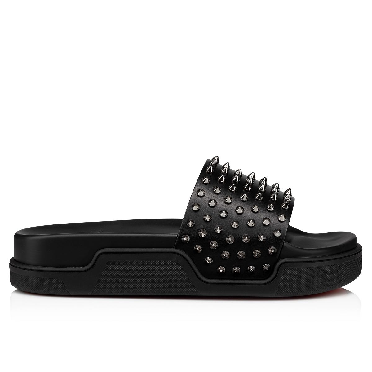 Christian Louboutin Men's Pool Fun Spiked Leather Slides