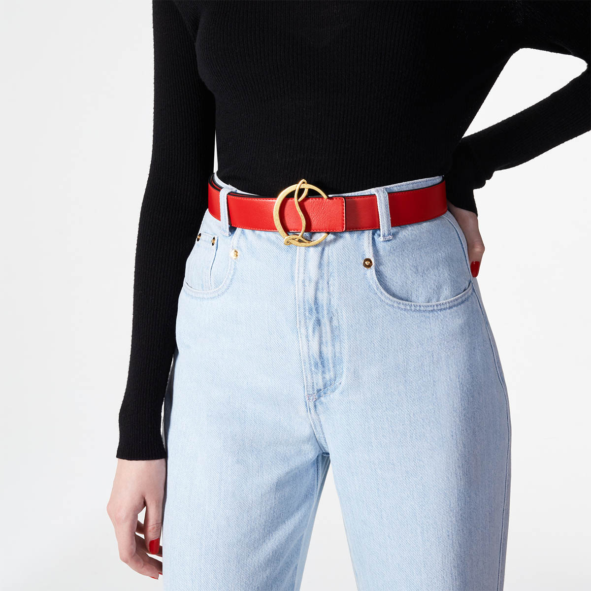 Christian louboutin discount belts women's