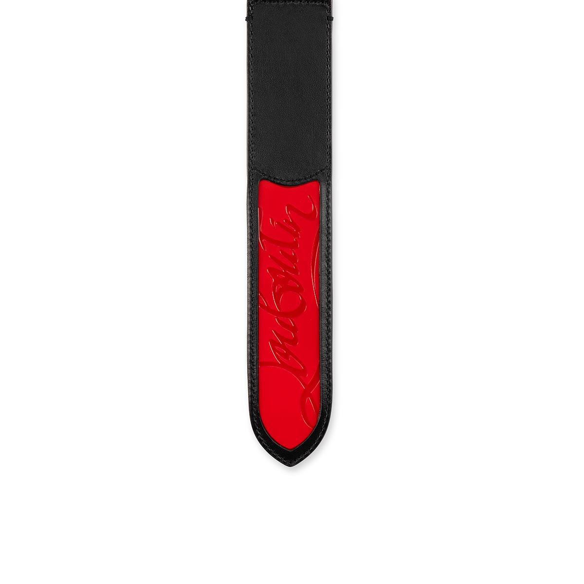 Loubi - Belt - Calf leather and spikes - Black - Christian  display picture 1