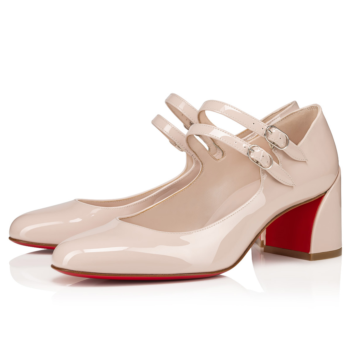 christian louboutin Miss Jane クリスチャンルブタン Miss Jane - 55 mm Mary Janes pumps - Patent calf leather - Leche