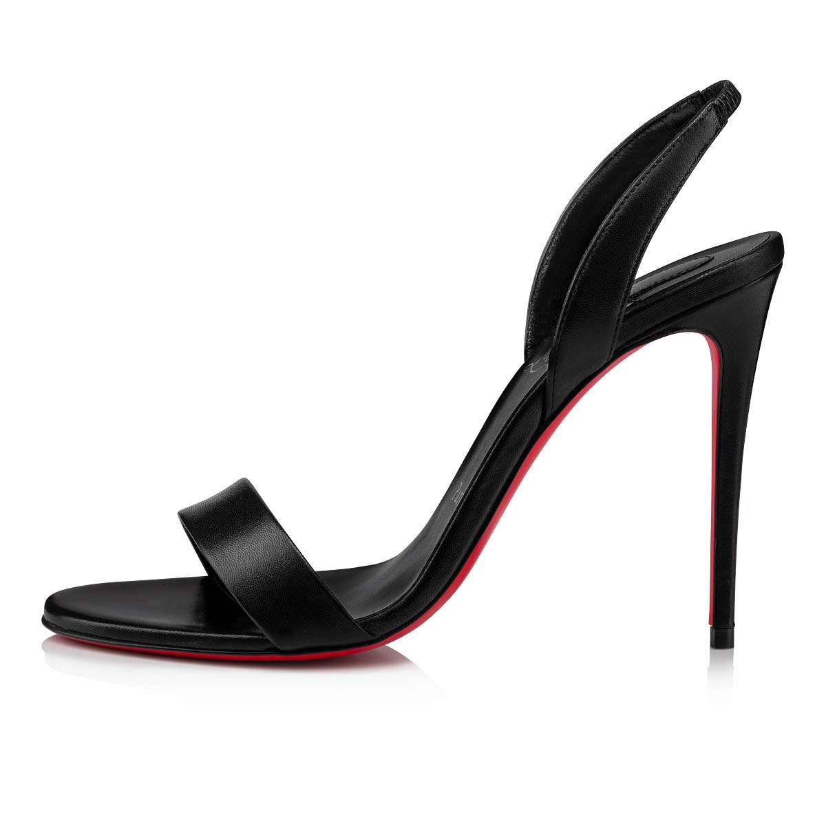 Christian Louboutin ブラック ハイヒール 38 1/2 Miss Z Strap - 100 mm Mary Janes - Patent calf leather