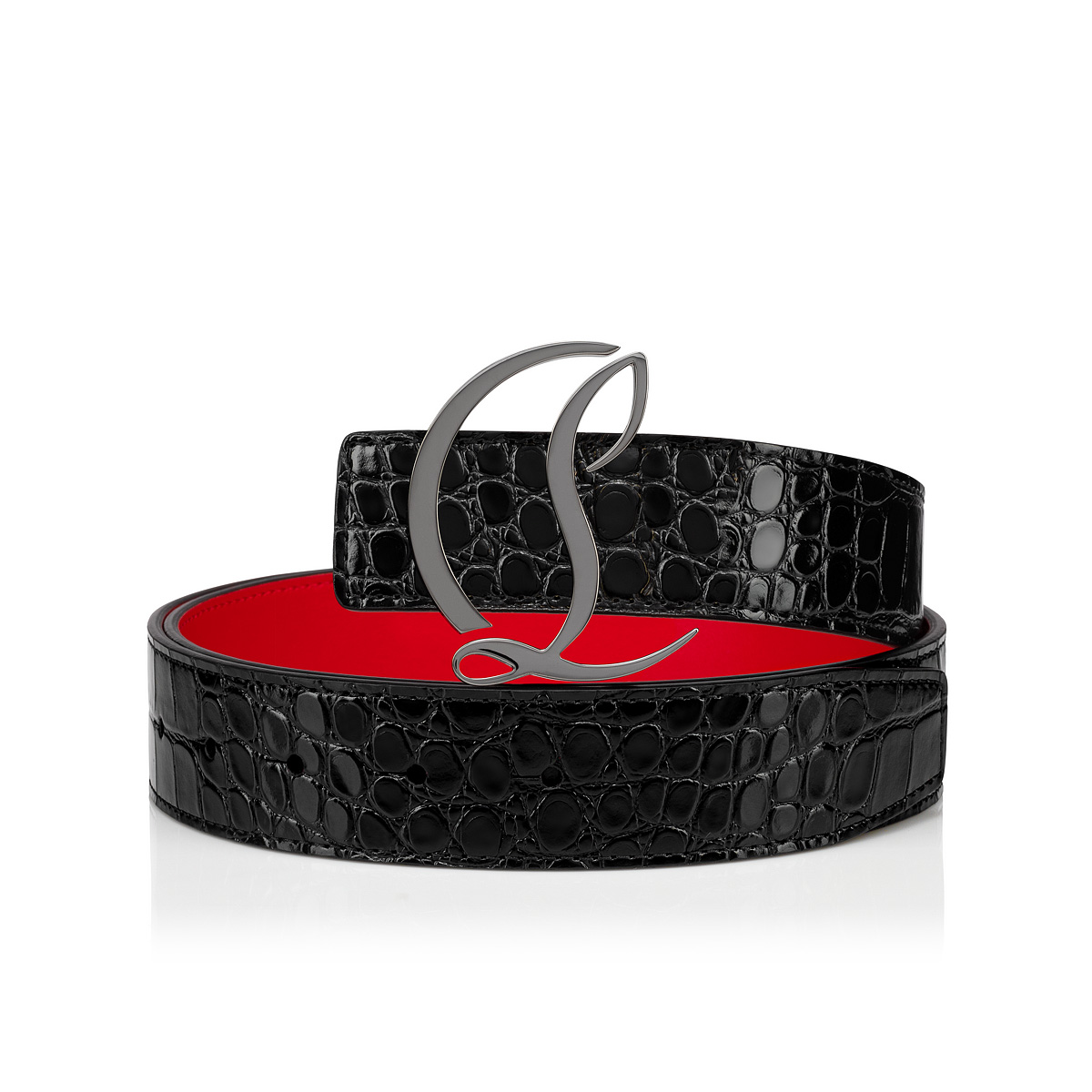 CL Logo Buckle Leather Belt