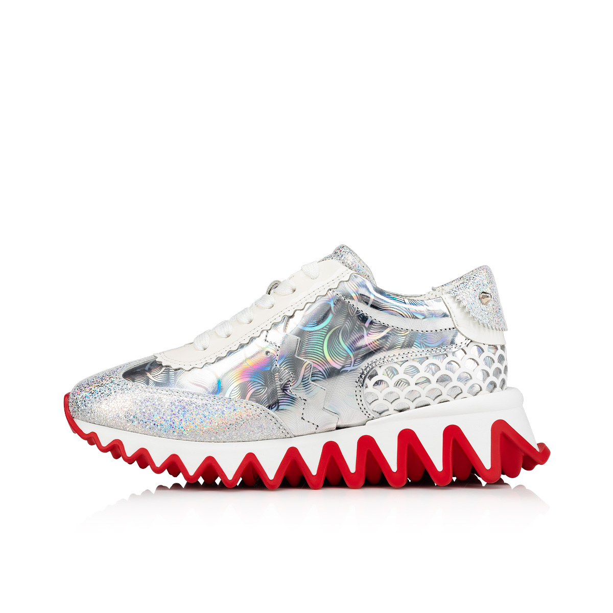 Christian Louboutin Kid's Mini Shark Flat Red Sole Runner Sneakers,  Toddlers/Kids