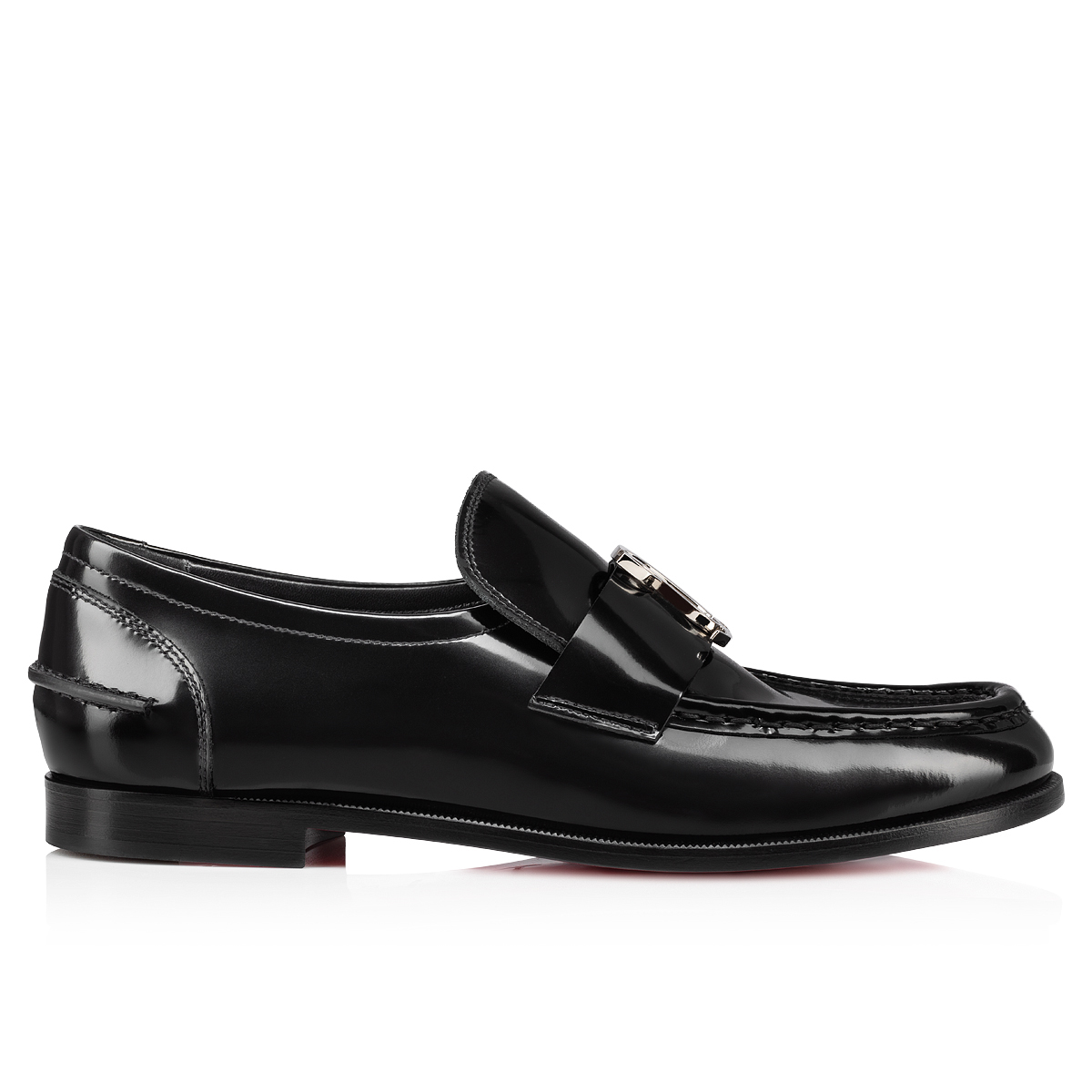 Christian Louboutin Black CL Moc Lug Loafers