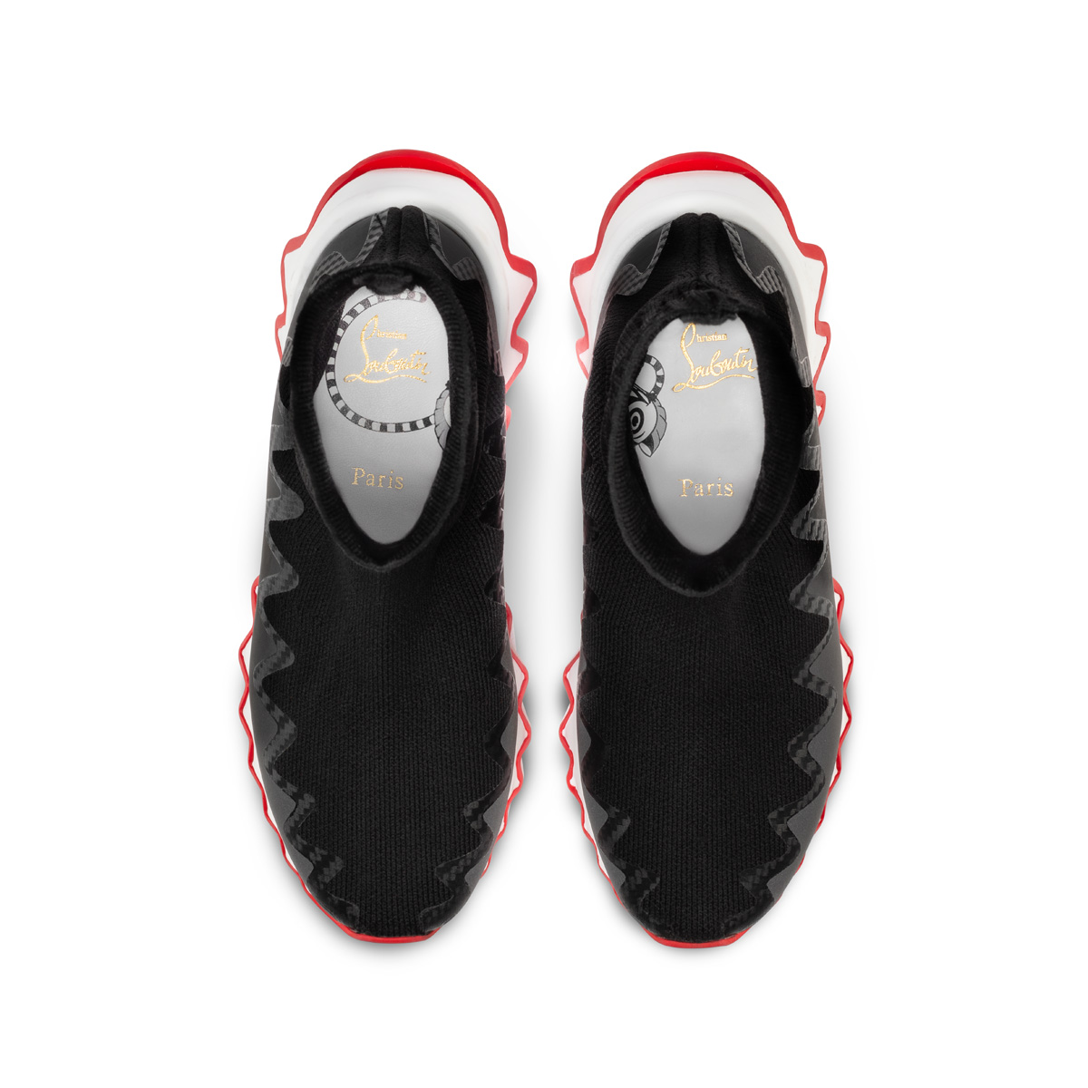 Christian Louboutin Black Sharky Sock Sneakers