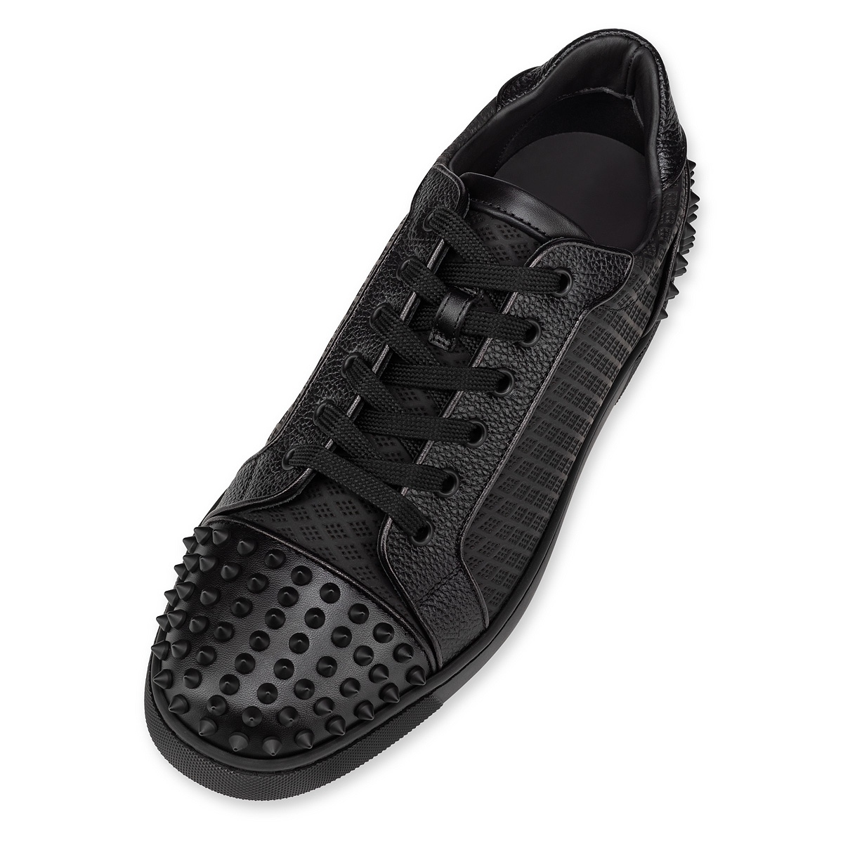 Seavaste 2 - Low-top sneakers - Calf leather and spikes - Black - Christian  Louboutin