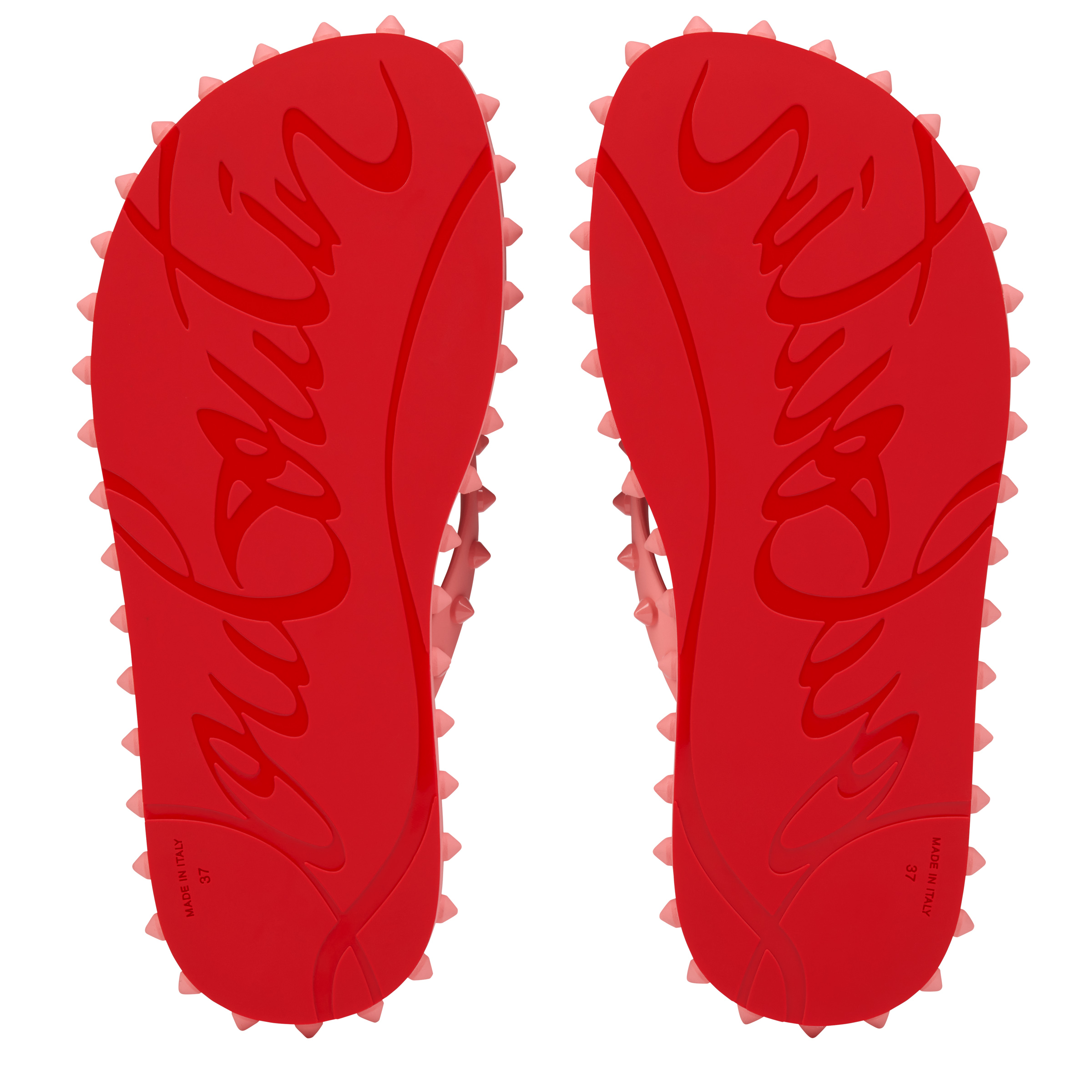ルブタン　サンダル Super Loubi Flip - Thongs - Rubber - Grapefruit - Women