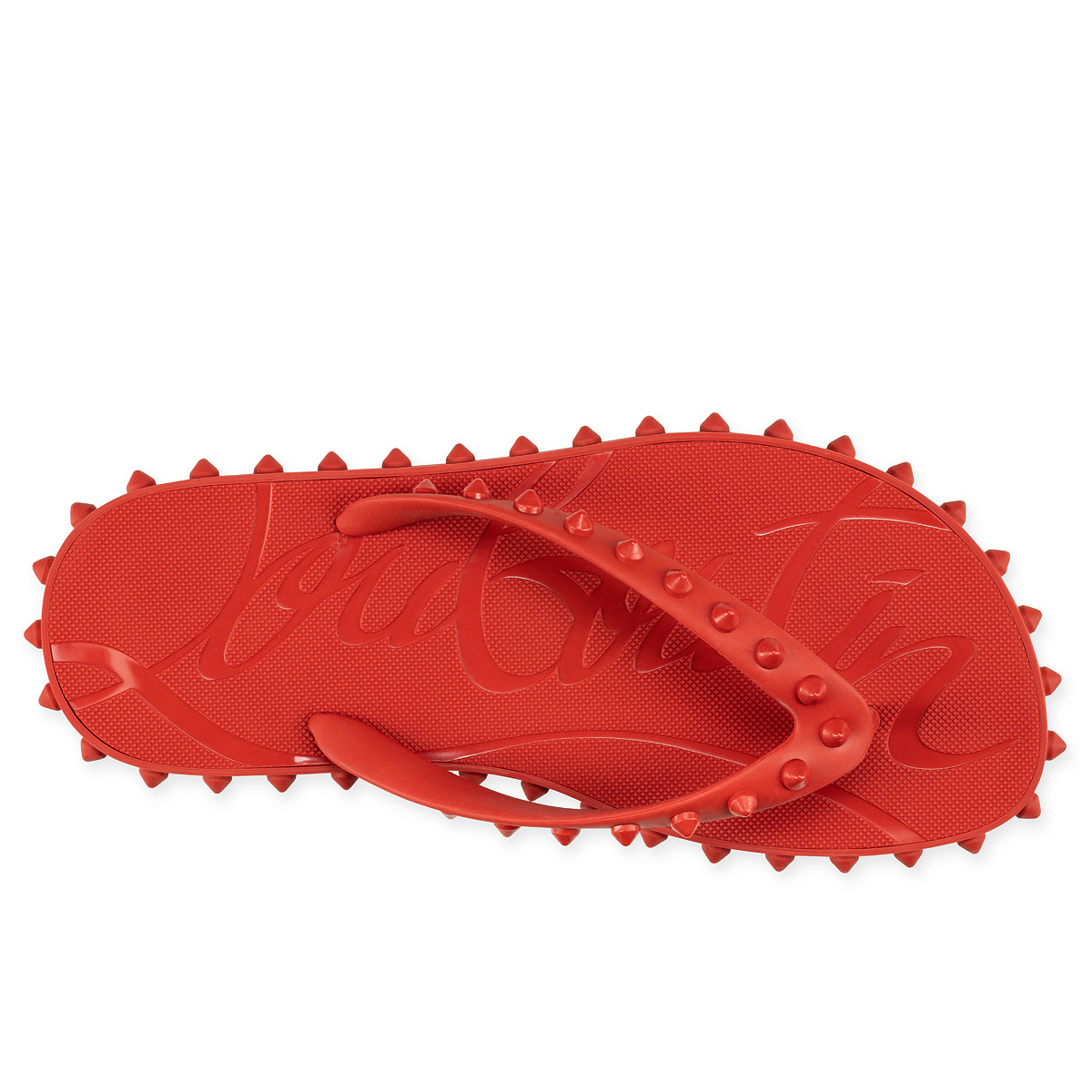 Christian Louboutin Super Loubi Flip Sandals in Red