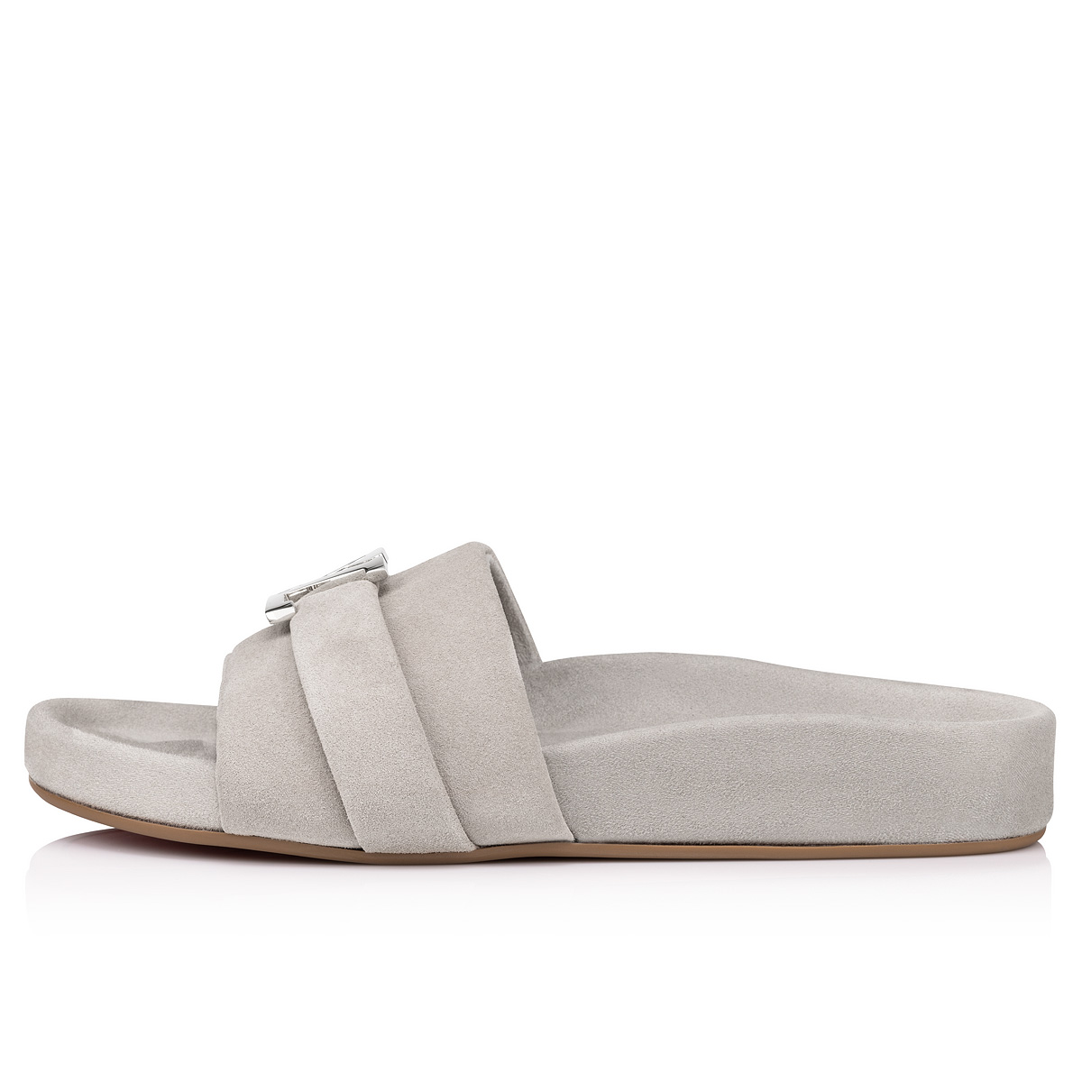 Christian Louboutin Men's Varsimule Bizz Logo Suede Slides