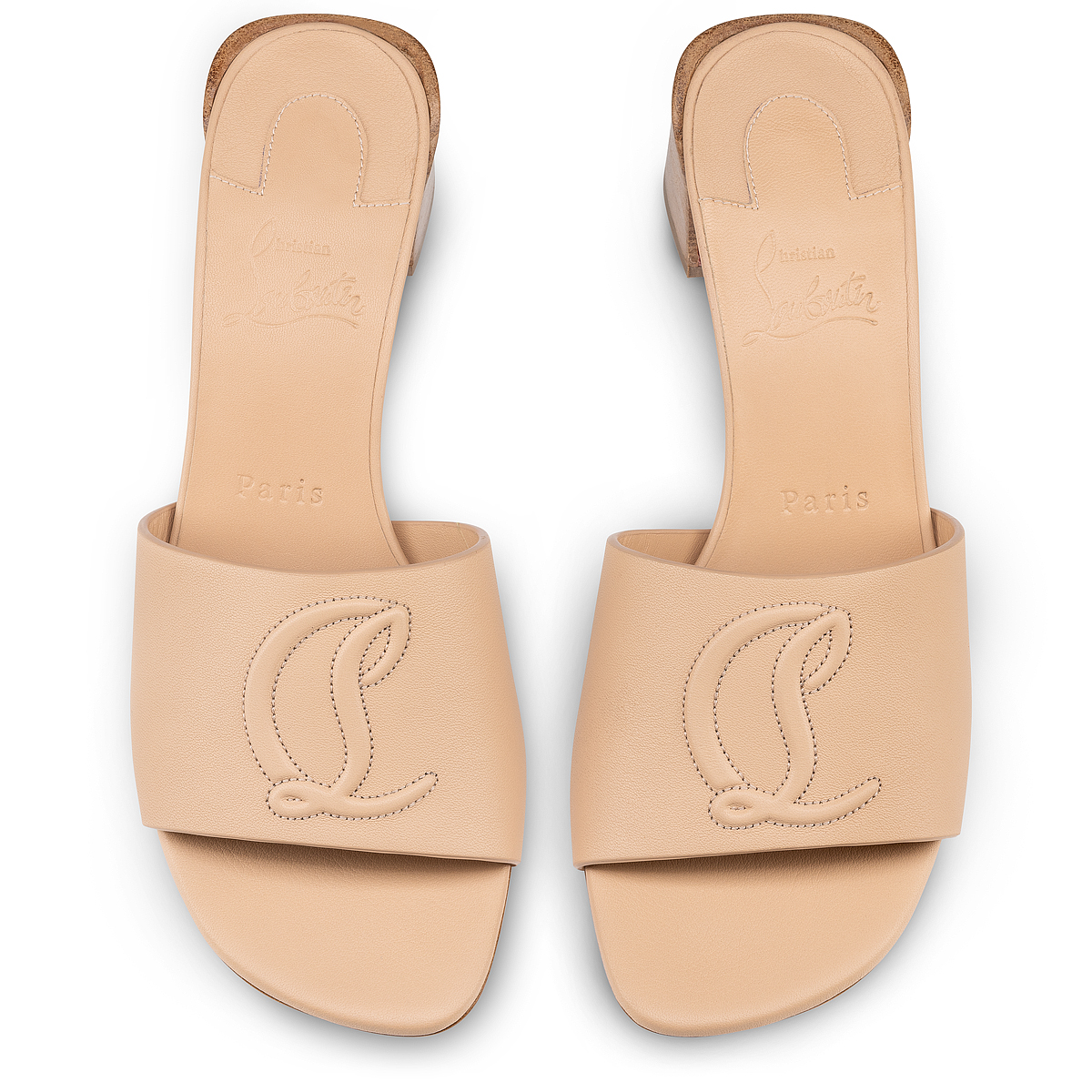 So CL Mule - 55 mm Mules sandals - Calf leather - Leche