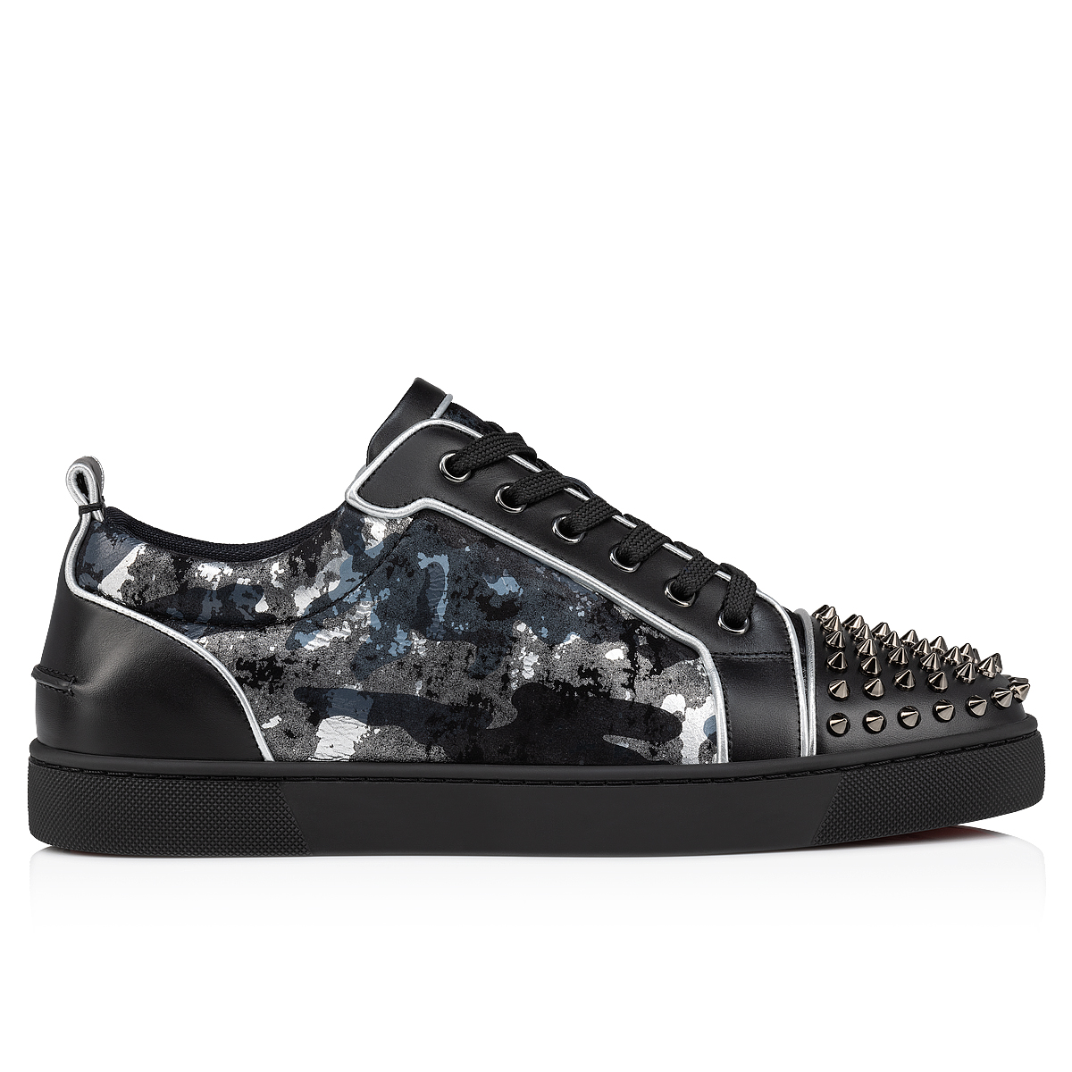 Louis Junior Spikes - Sneakers - Calf leather and spikes - Black -  Christian Louboutin United States