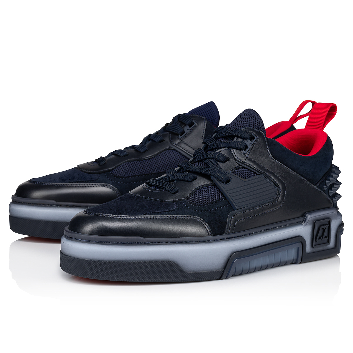 Astroloubi Sneakers Calf leather suede and rubber Navy