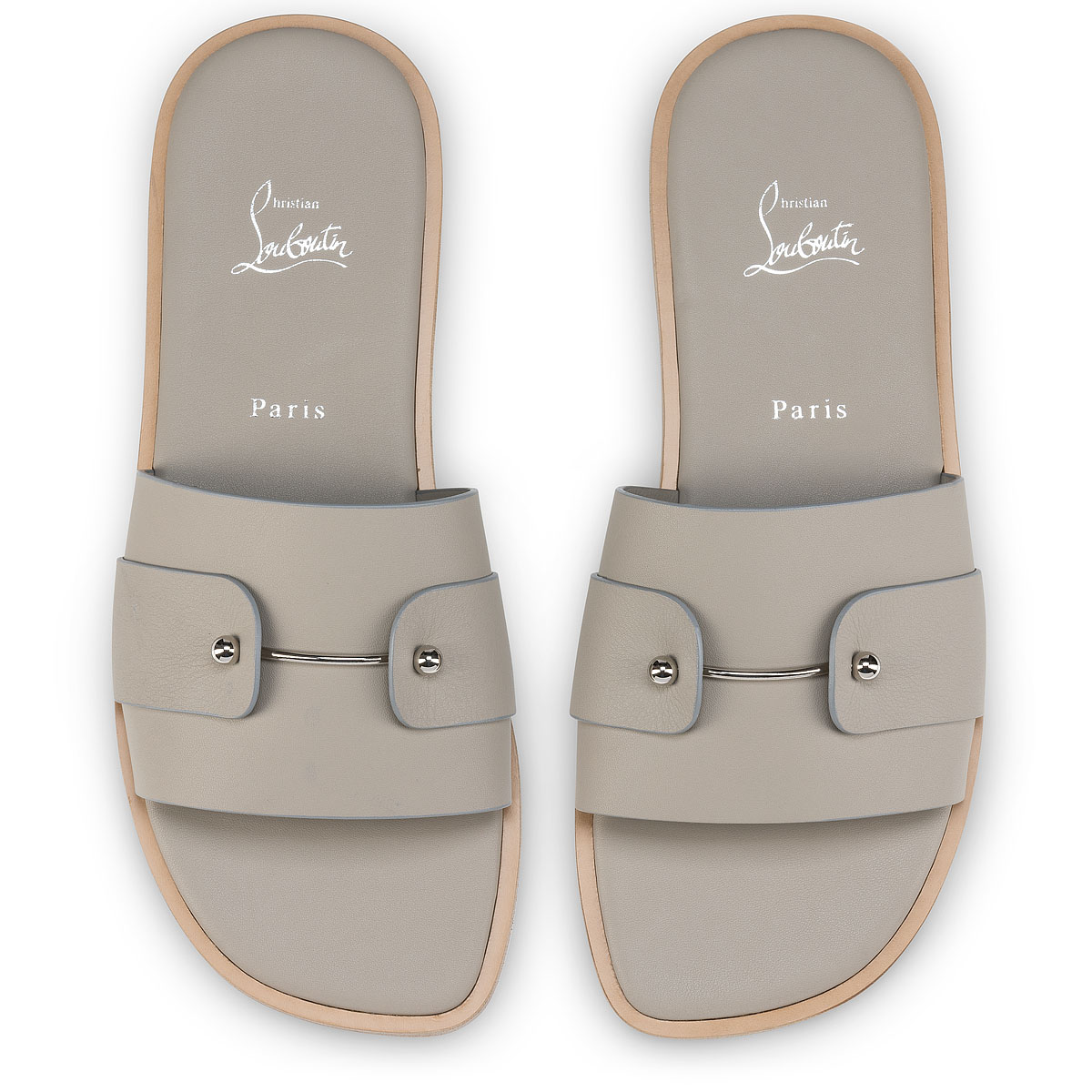 【Christian Louboutin】Chambelimuleレザースライド Chambelimule - Mules - Calf leather - Black - Women