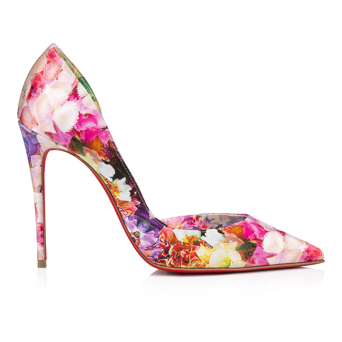 Iriza 100mm Pumps Crepe satin Blooming print Multicolor