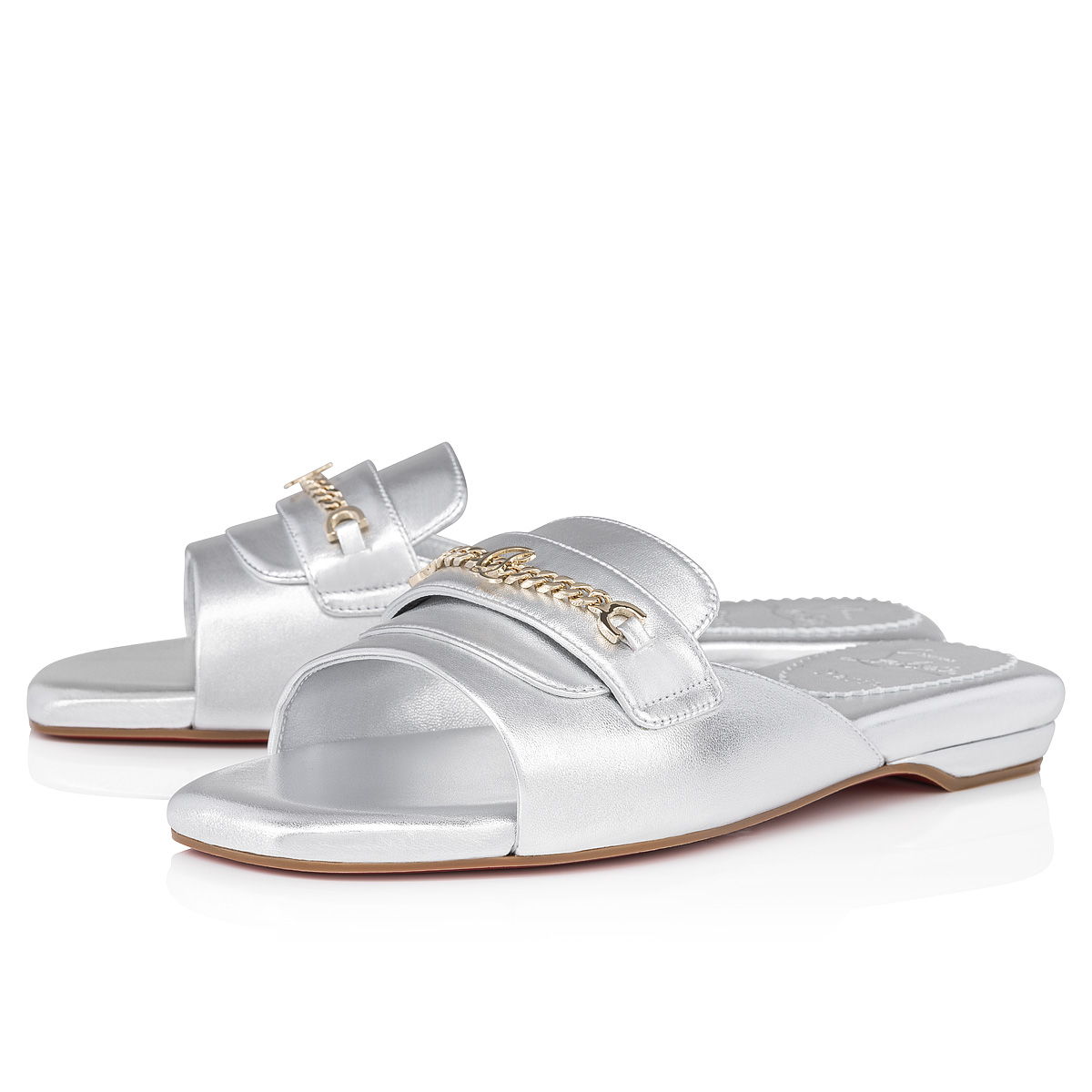 Miss MJ Mule - Mules - Iridescent nappa leather - Silver - Women ...