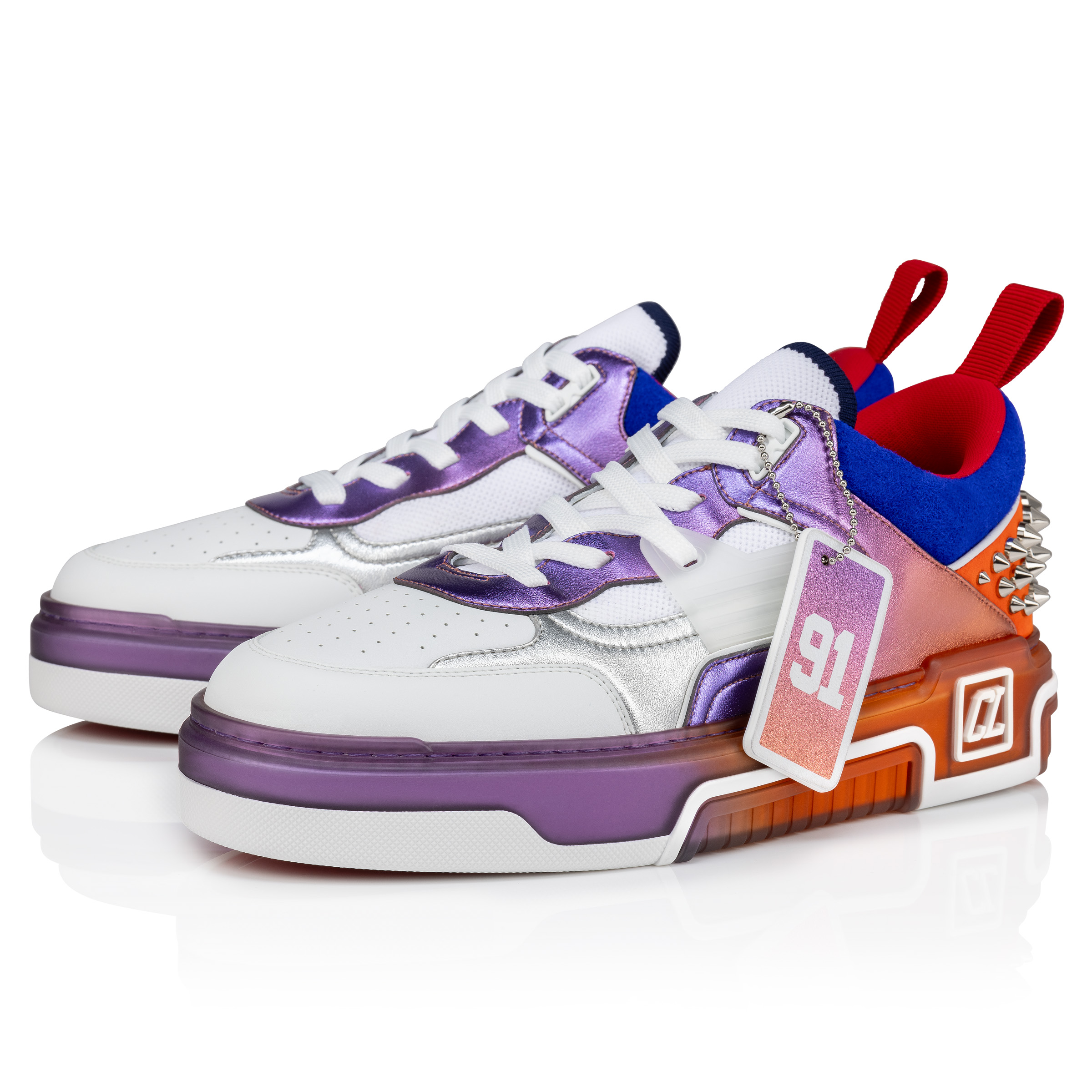 スニーカー Christian Louboutin Albatre Smoke Grey Astroloubi Sneakers Astroloubi - Sneakers - Calf leather and suede - Multicolor