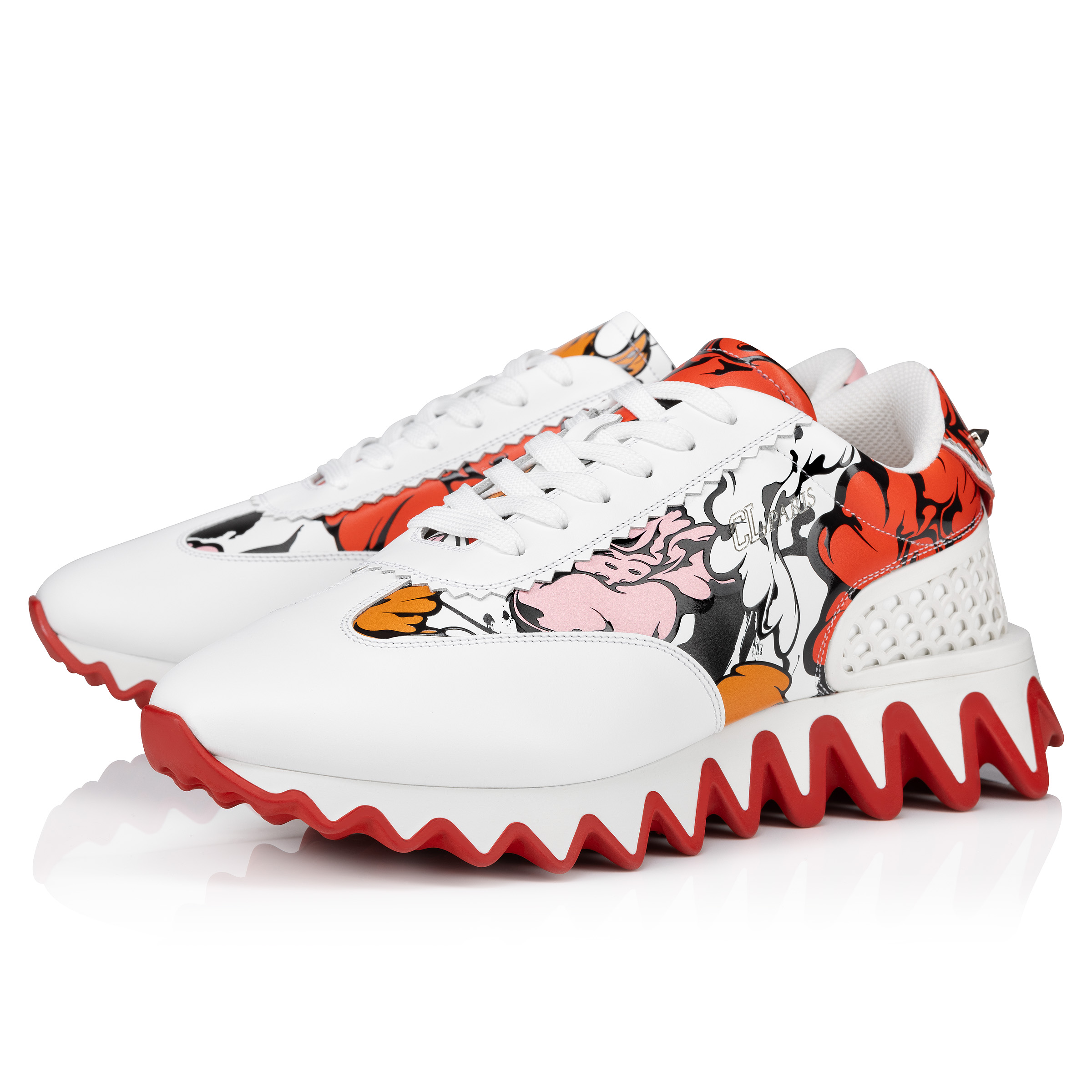 Loubishark - Sneakers - Calf leather Shun Sudo Flower print 