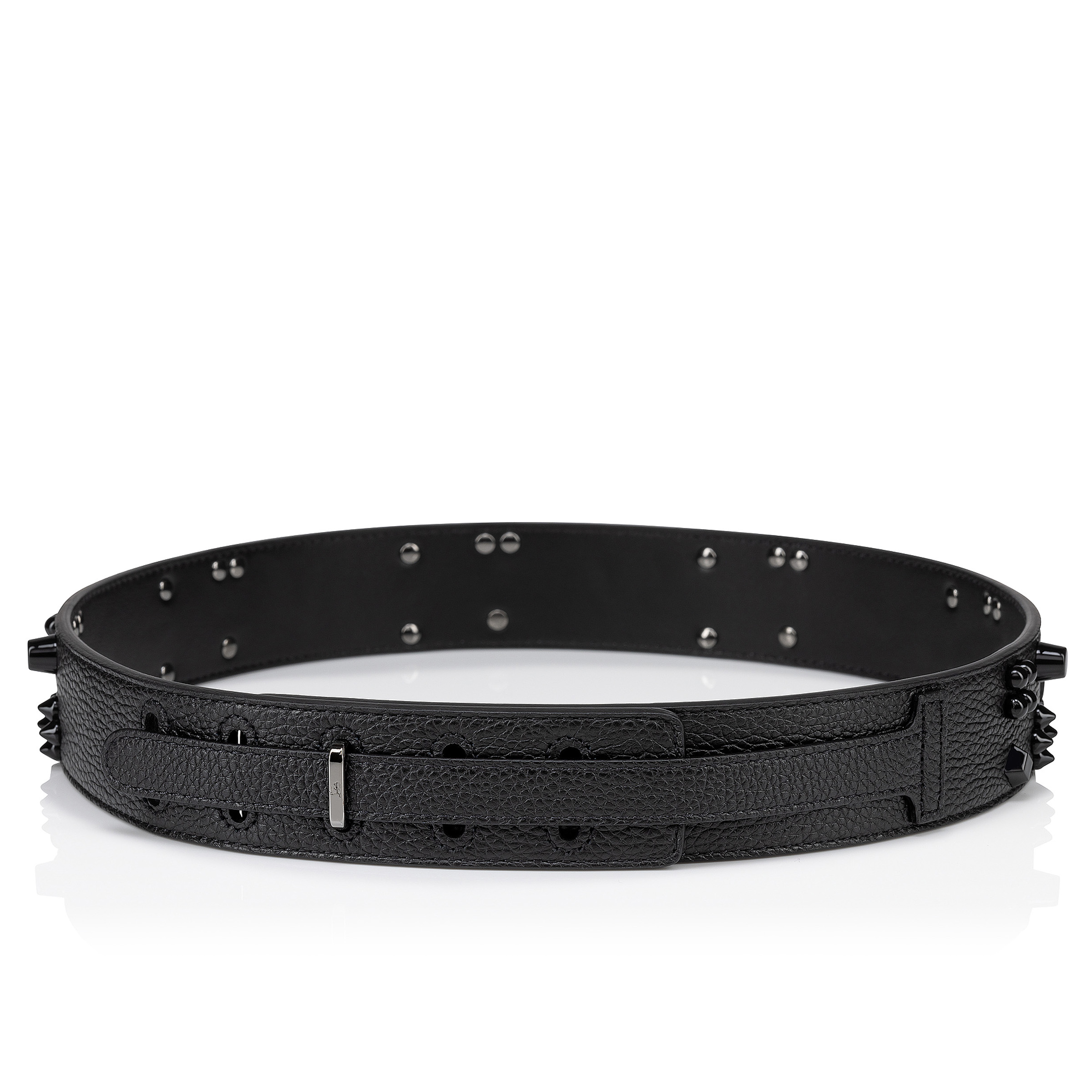 Paloma - Belt - Grained calf leather and spikes Loubinthesky