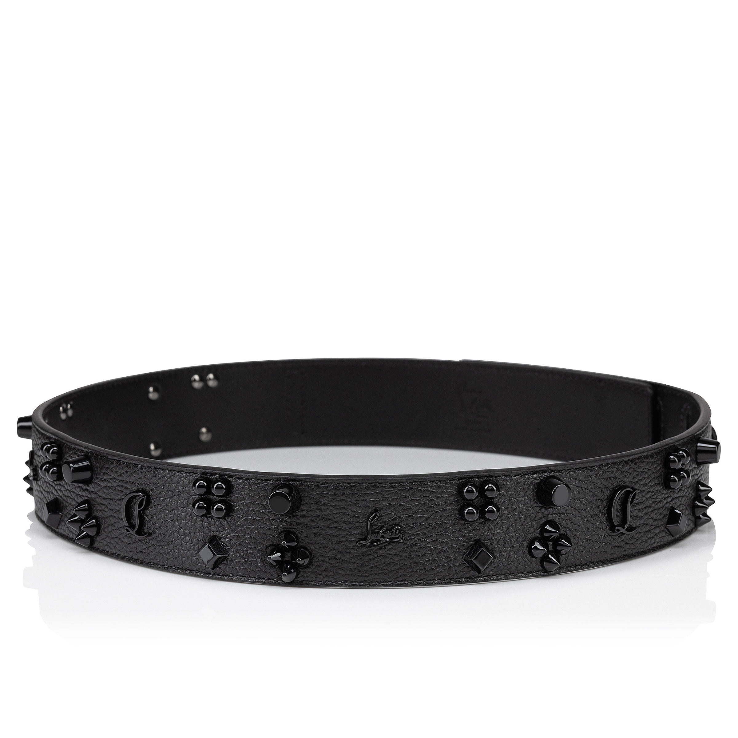 【強くてセクシー】CHRISTIAN LOUBOUTIN Palomaブレスレット Paloma embellished leather bracelet in pink - Christian