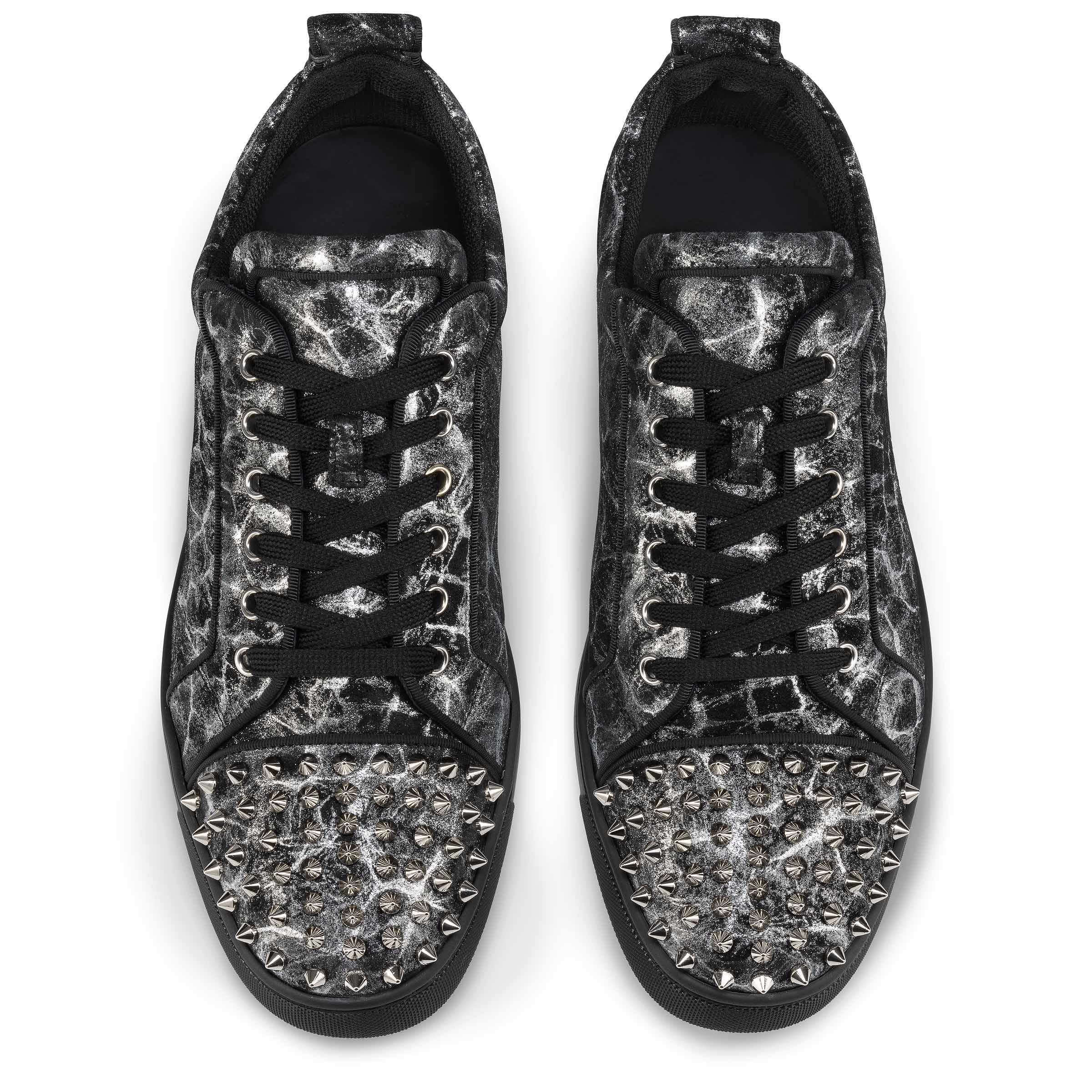 Louboutin black silver spikes sales