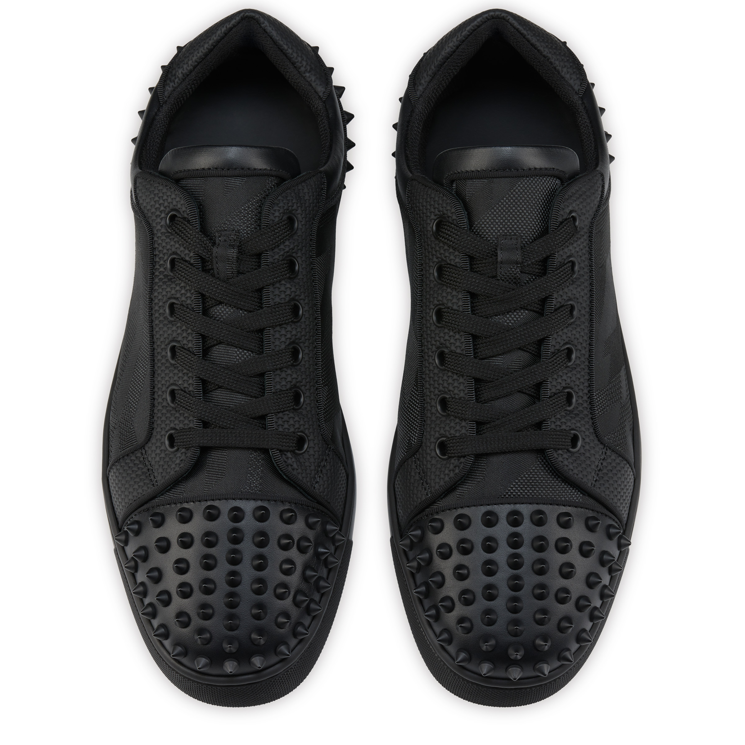 Seavaste 2 - Sneakers - Calf leather, jacquard and spikes - Black