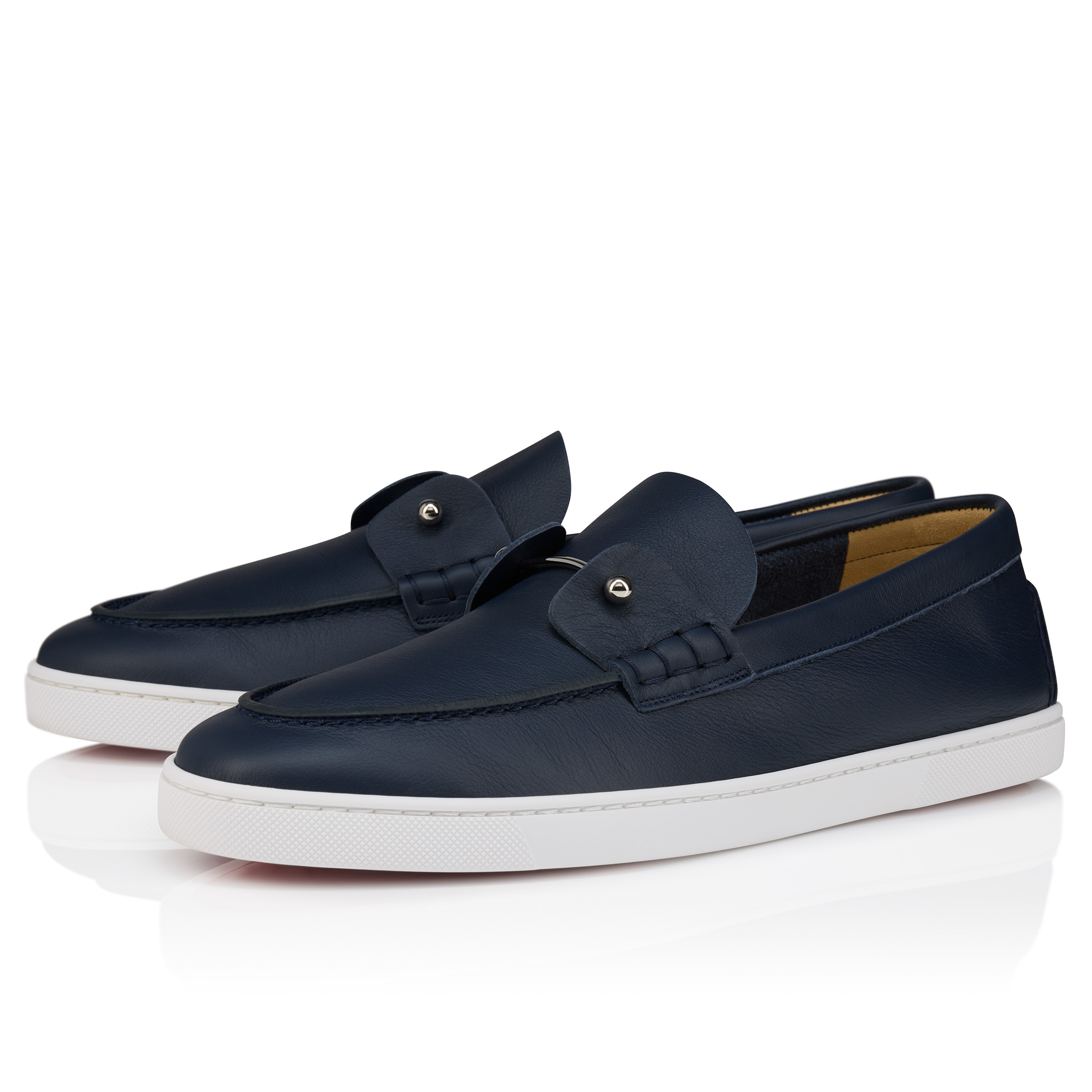◆CHRISTIAN LOUBOUTIN◆バーシボート レザー ボートシューズ◆ Chambeliboat - Boat Shoes - Calf leather - Marine - Men