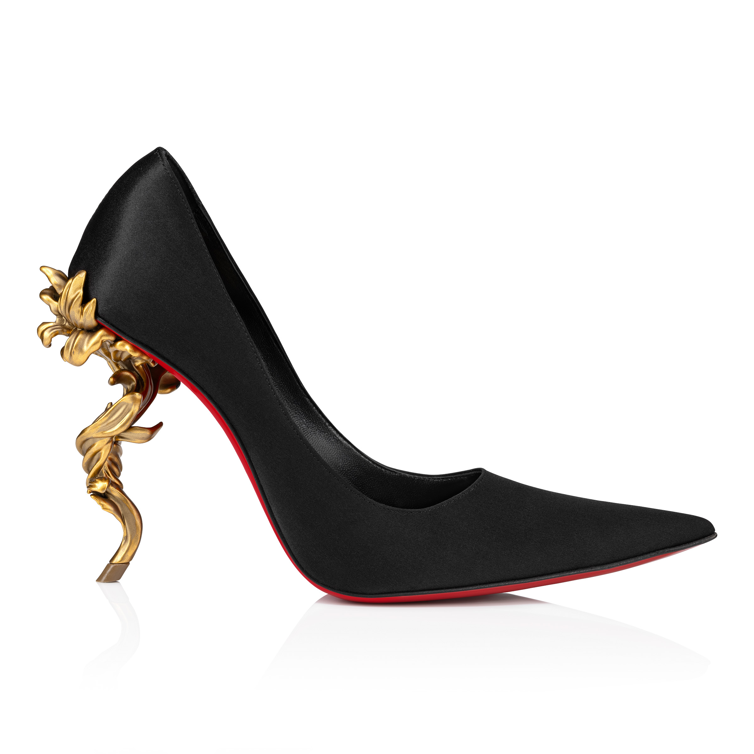 Belle Pump - 100 mm Pumps - Crepe satin - Black - Women