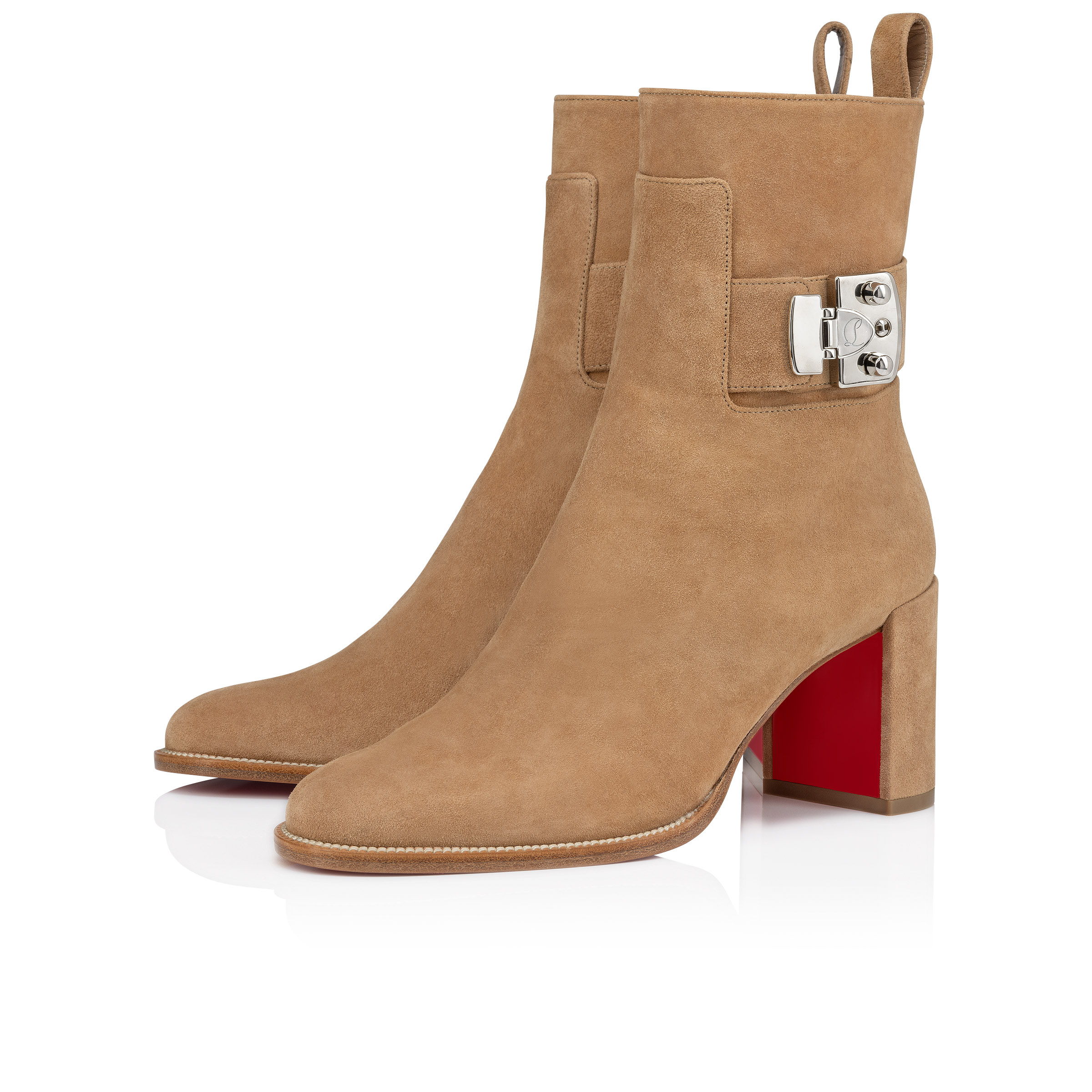 Christian louboutin brown boots on sale