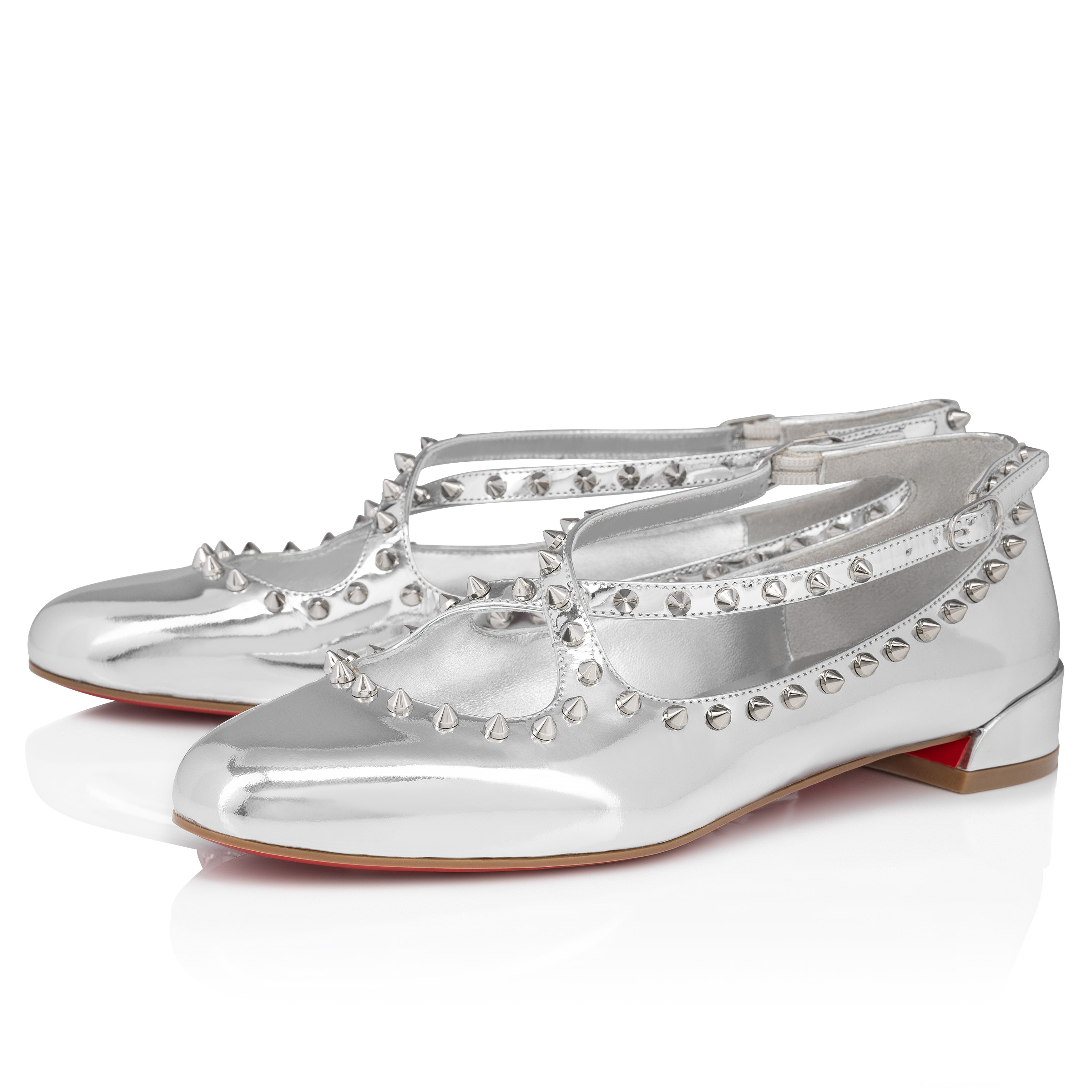 Pilouta Jane Spikes - Ballerinas - Laminated calf leather