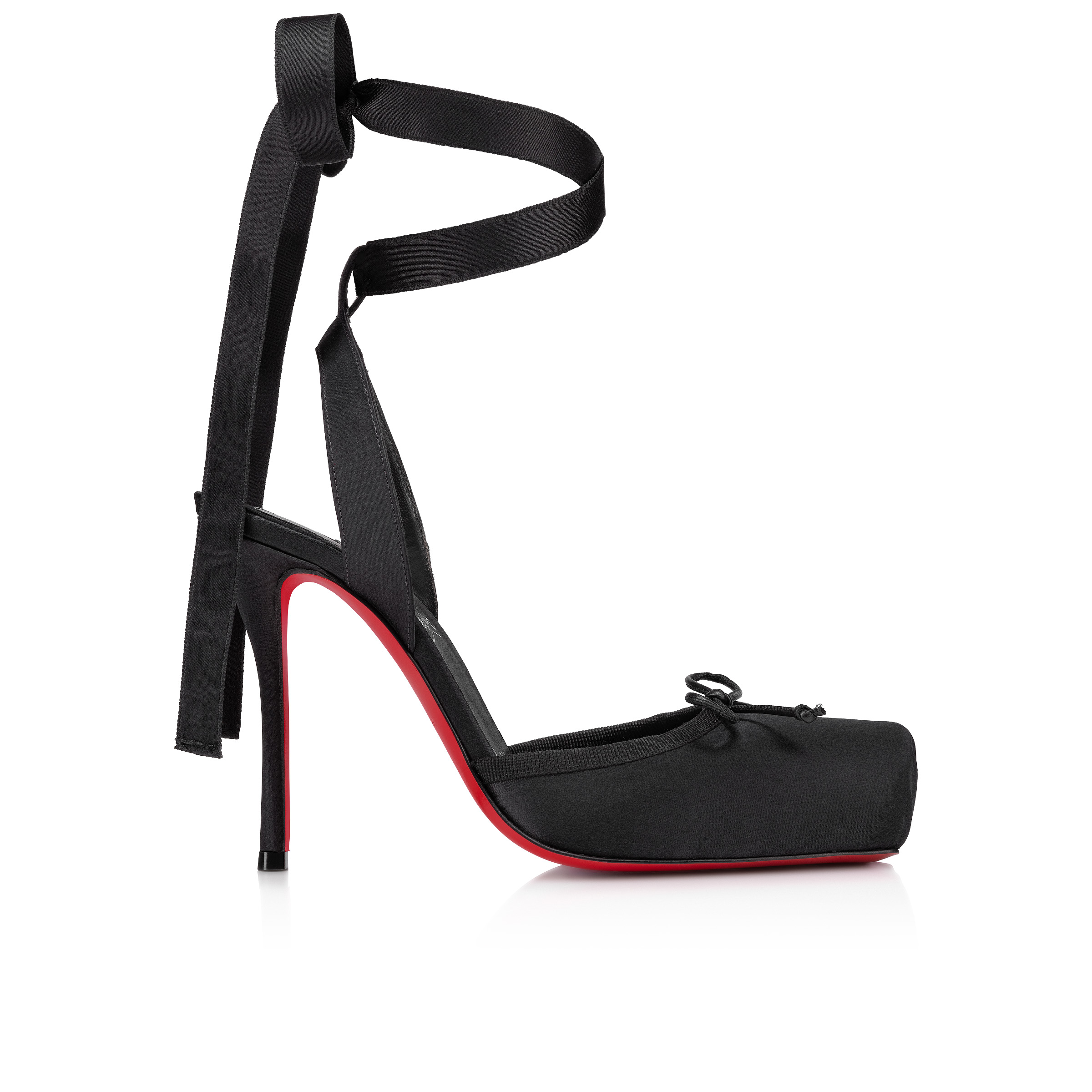 Christian Louboutin slingback heels sandals lace up BLACK (Size shops 8)