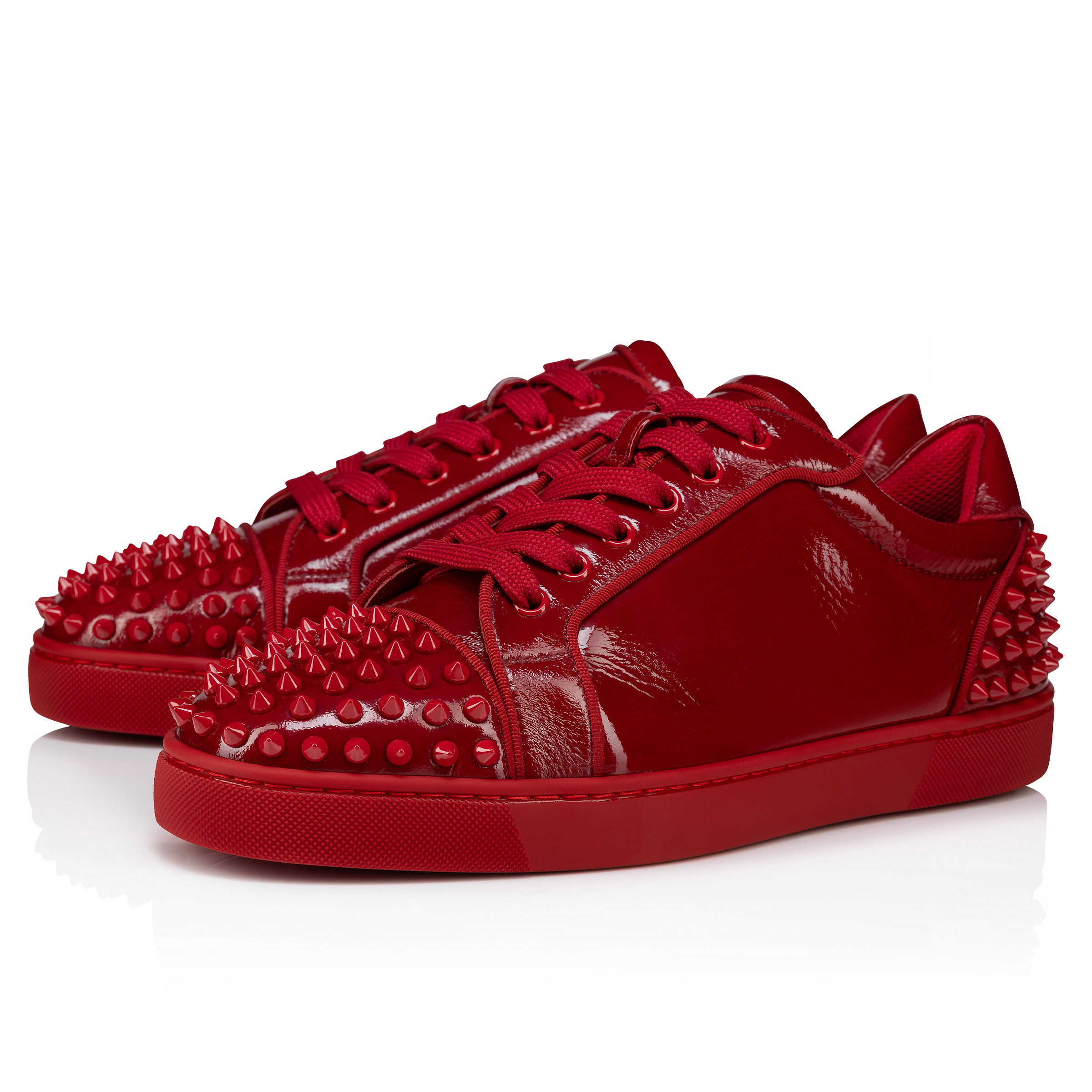 Christian Louboutin Seavaste 2 Patent Leather Low top Sneakers Red