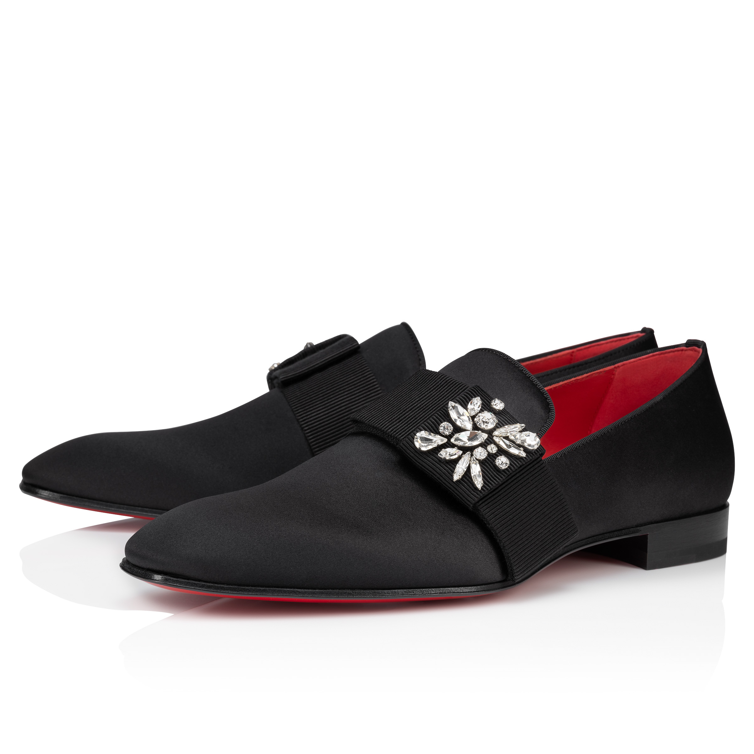 Dandelion Red Carpet Mocassins Crepe satin Black Men Christian Louboutin United States