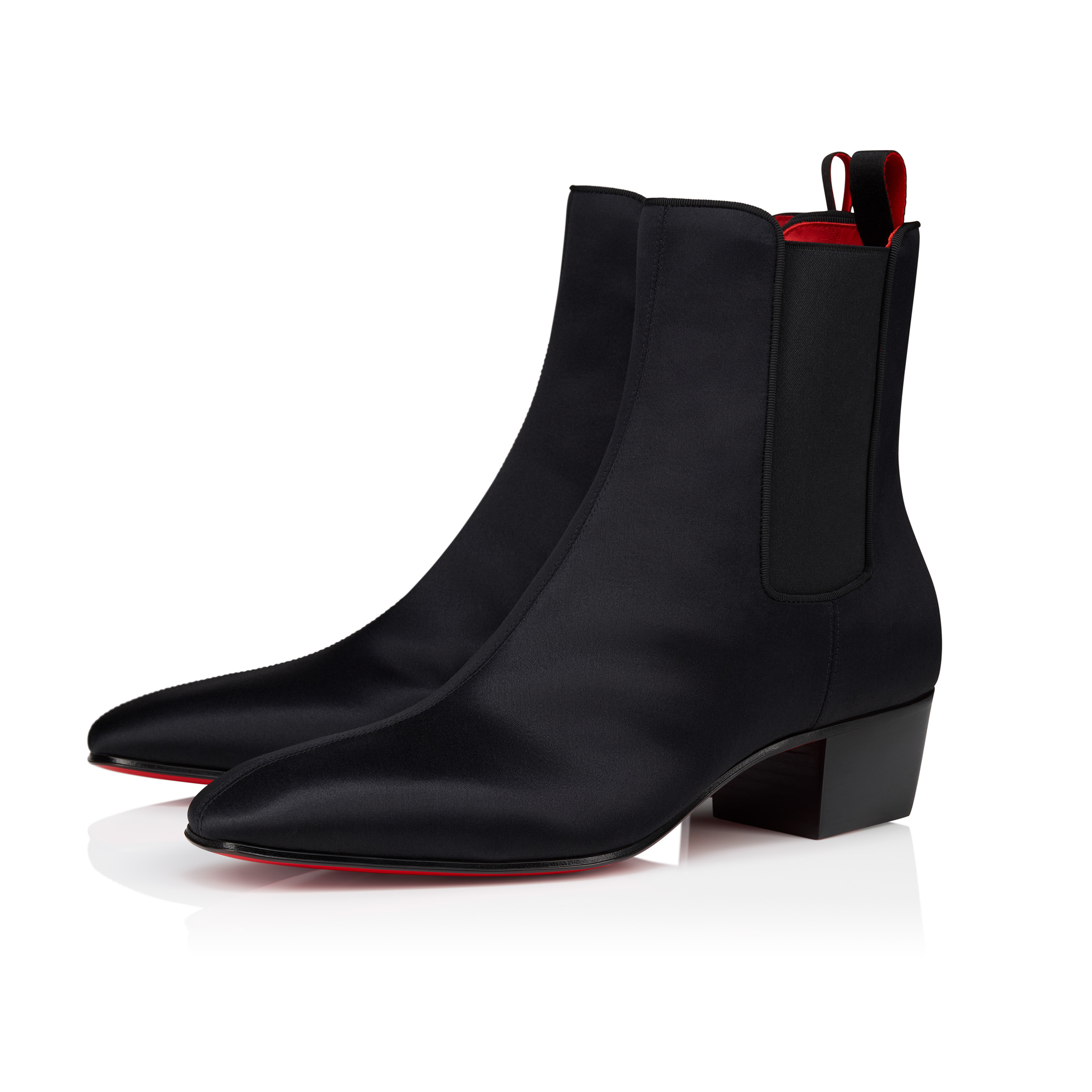 Rosalio Chelsea - 40 mm Boots - Crepe Satin - Black - Men