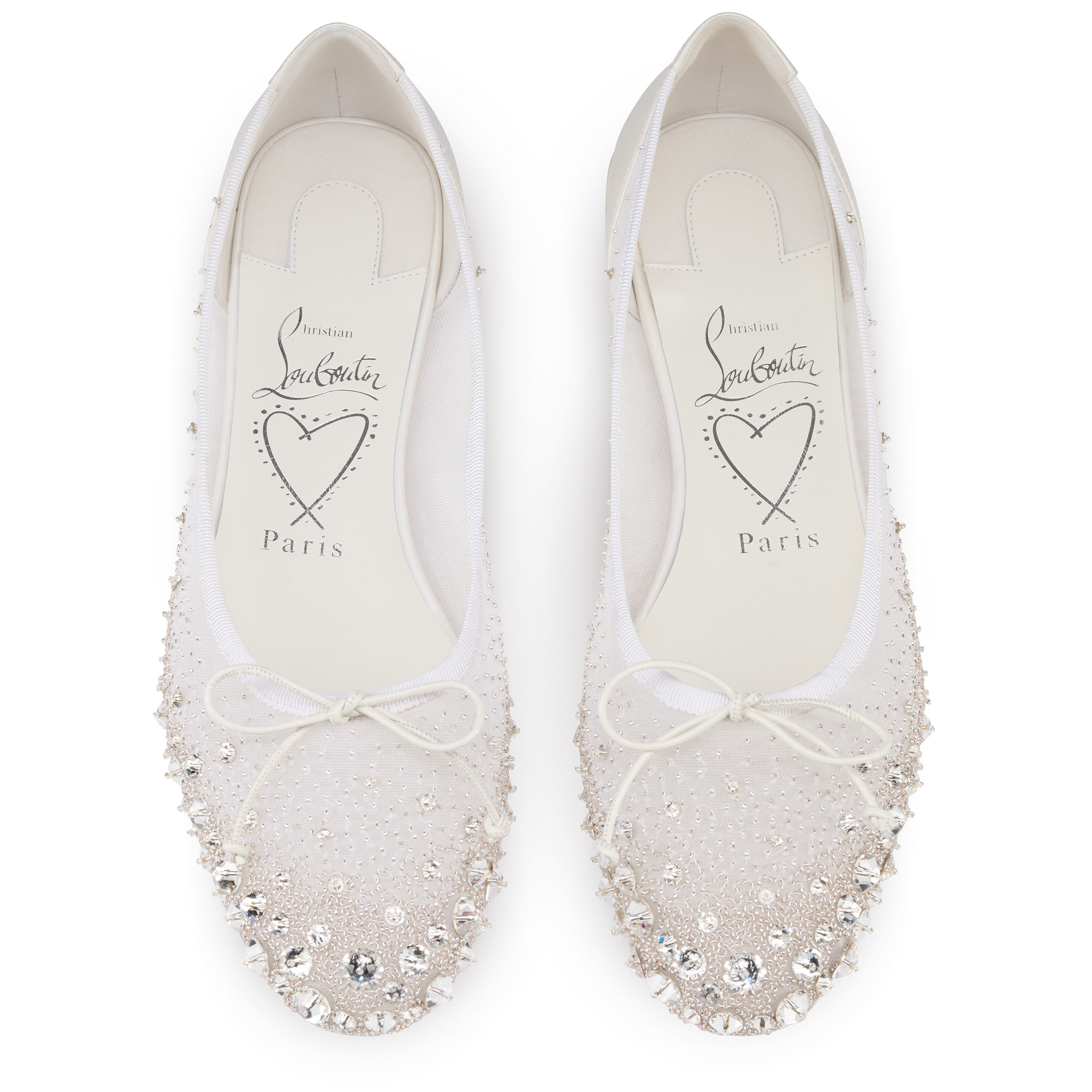 ルブタン Sweetie Jane Sparkling クリスタルメッシュバレリーナ Sweetie Jane Sparkling - Ballerinas - Mesh and strass