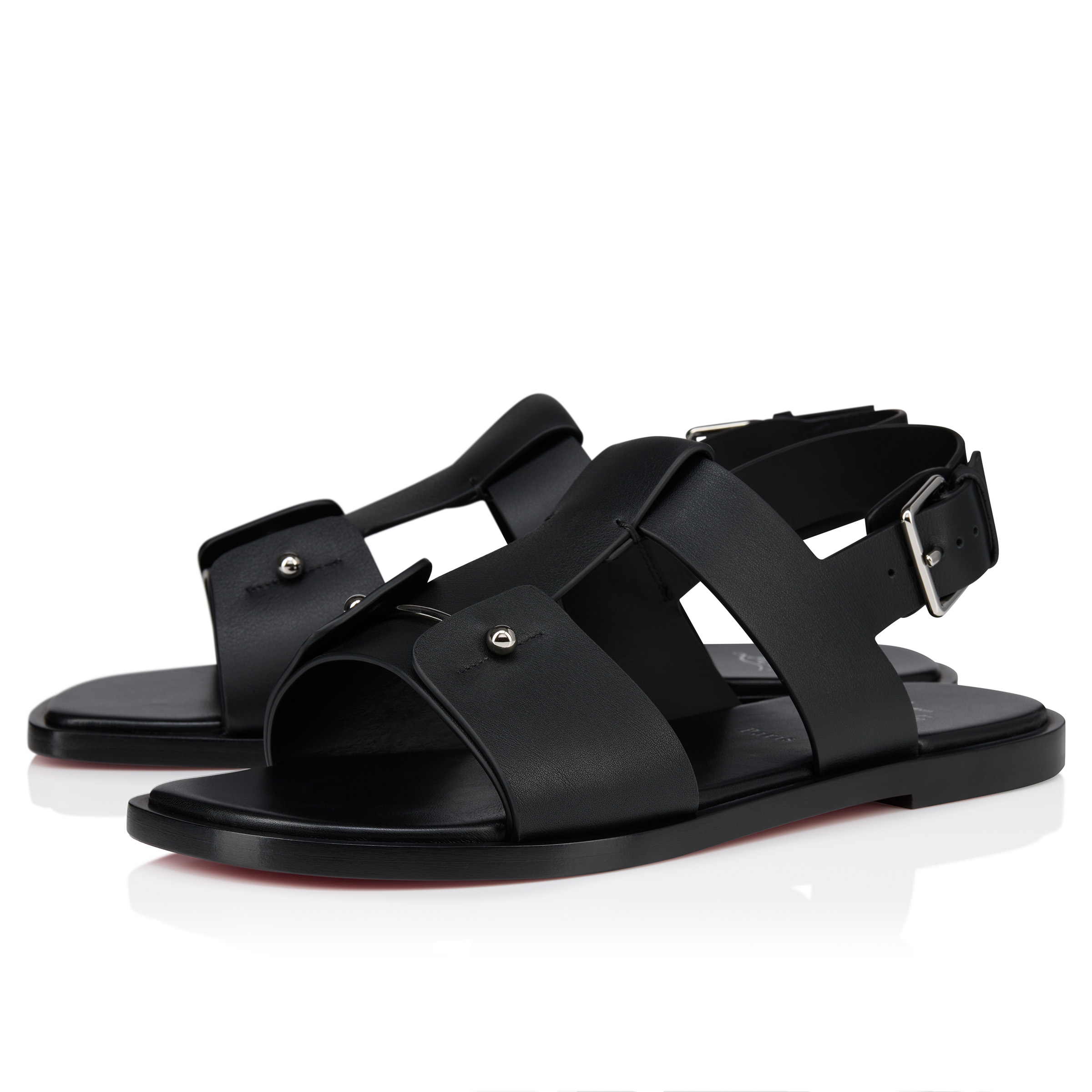 サンダル DOUCAL'S Men Sandals Dark DU2697ECATUF0430 M00 Doucal's Croco print leather sandals - Brown