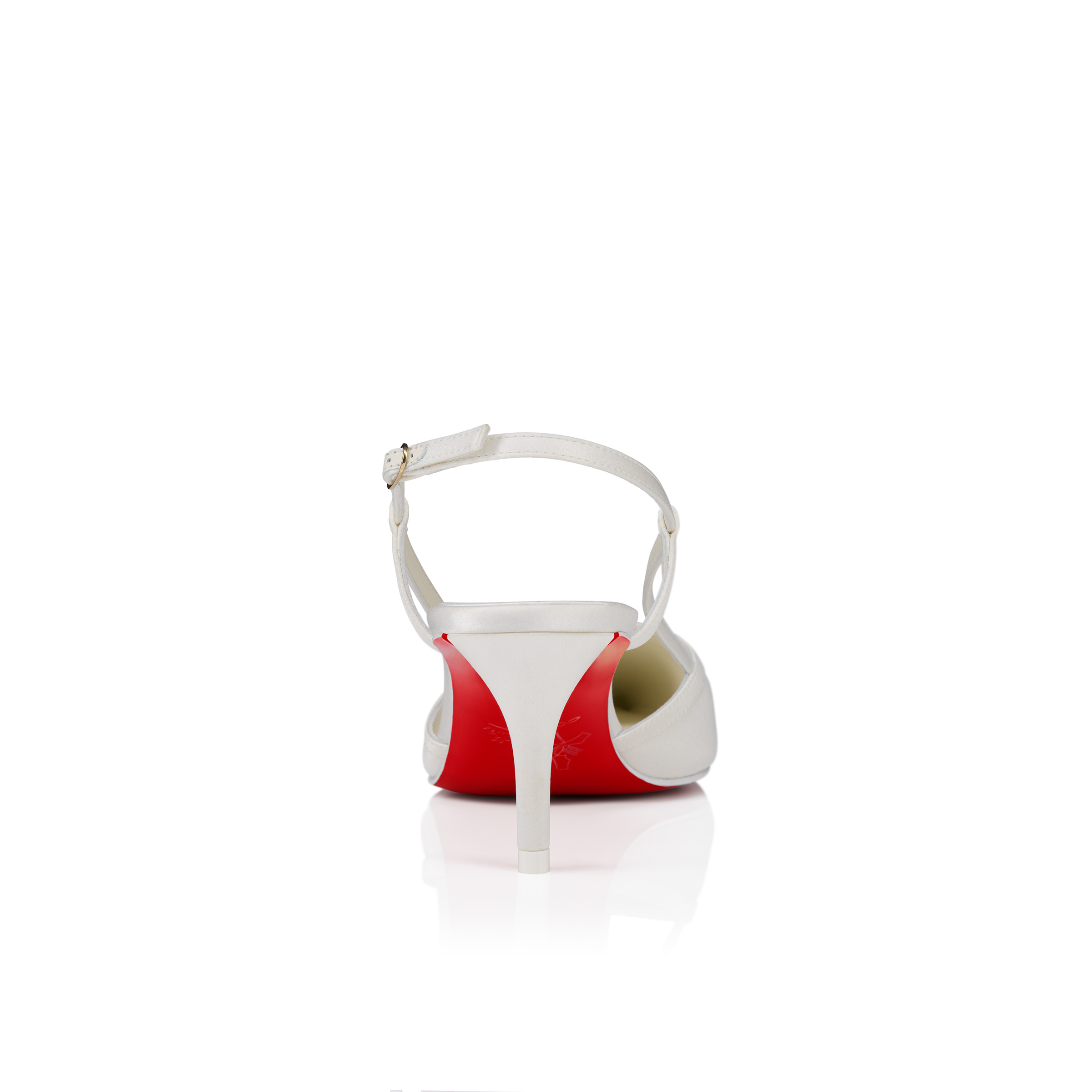 Miss Z Sling - 60 mm Slingback pumps - Crepe satin - Ivory - Women