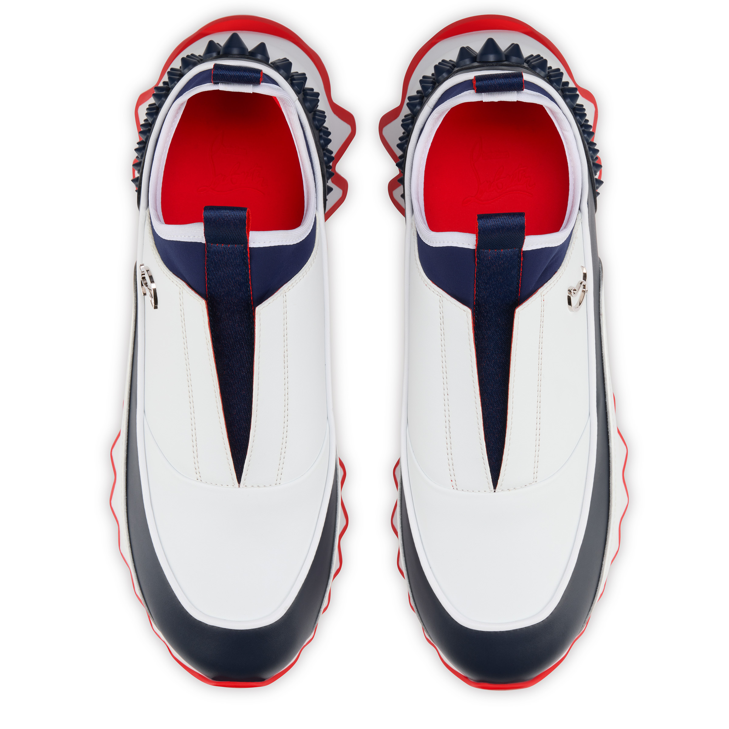 【モード感】Christian Louboutin Sharkyloubスパイクスニーカー Sharkyloub SP Spikes - Sneakers - Calf leather, neoprene and