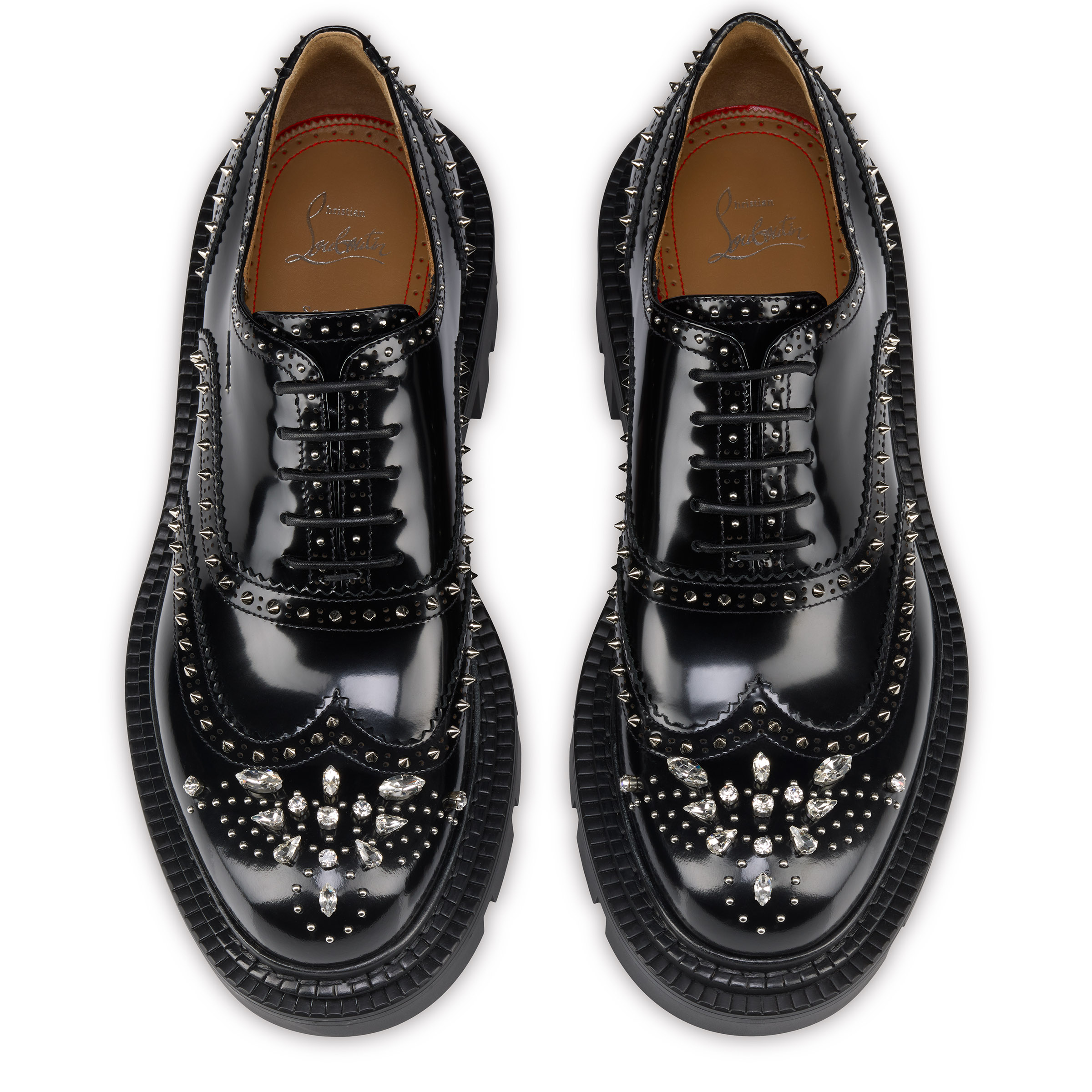 その他 LOUISVULTTON Louis Junior Spikes Black Calf - Men Shoes - Christian Louboutin