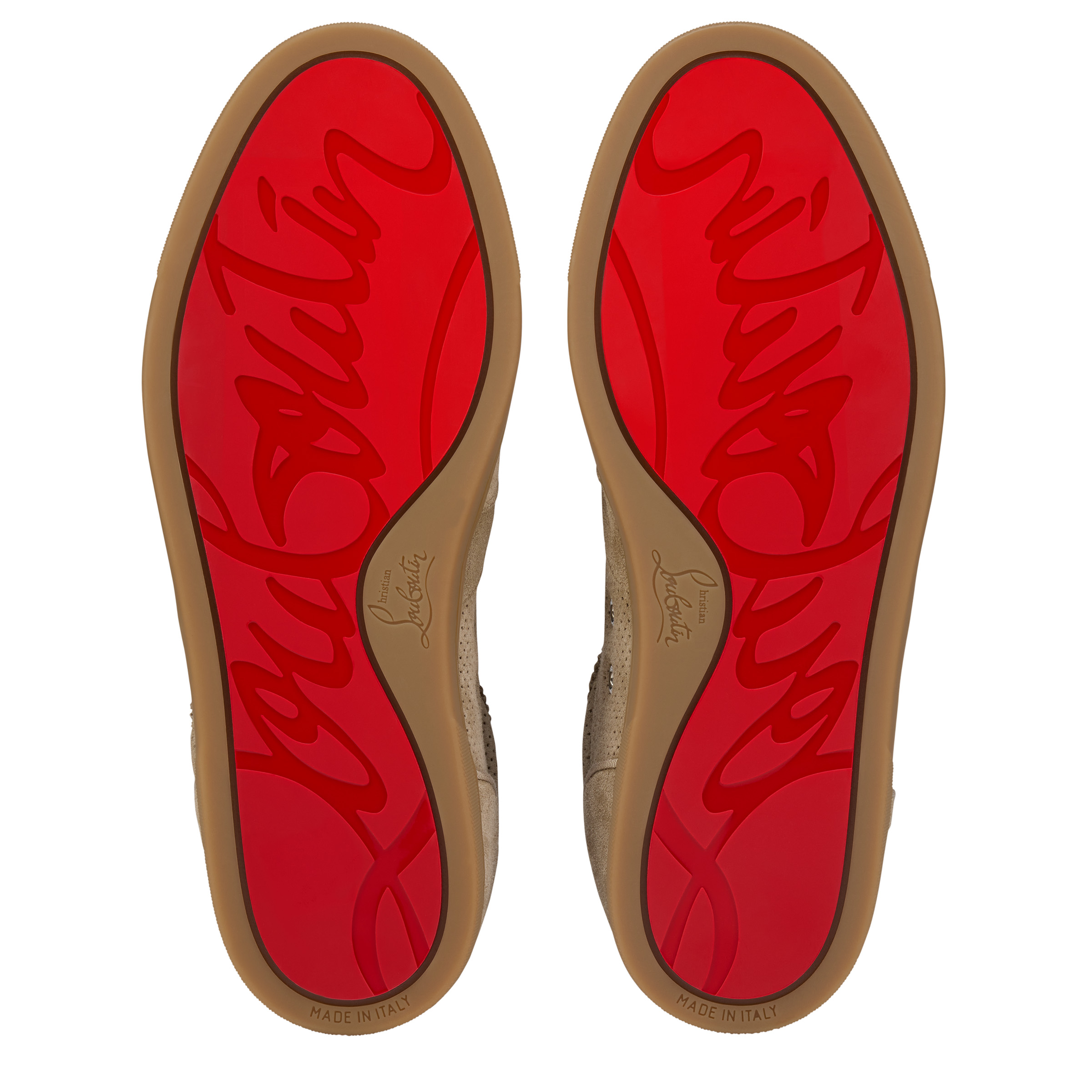 【Christian Louboutin】 Tutti Ruiレザートリムスニーカー Tutti Rui - Sneakers - Laminated calf leather - Silver - Men