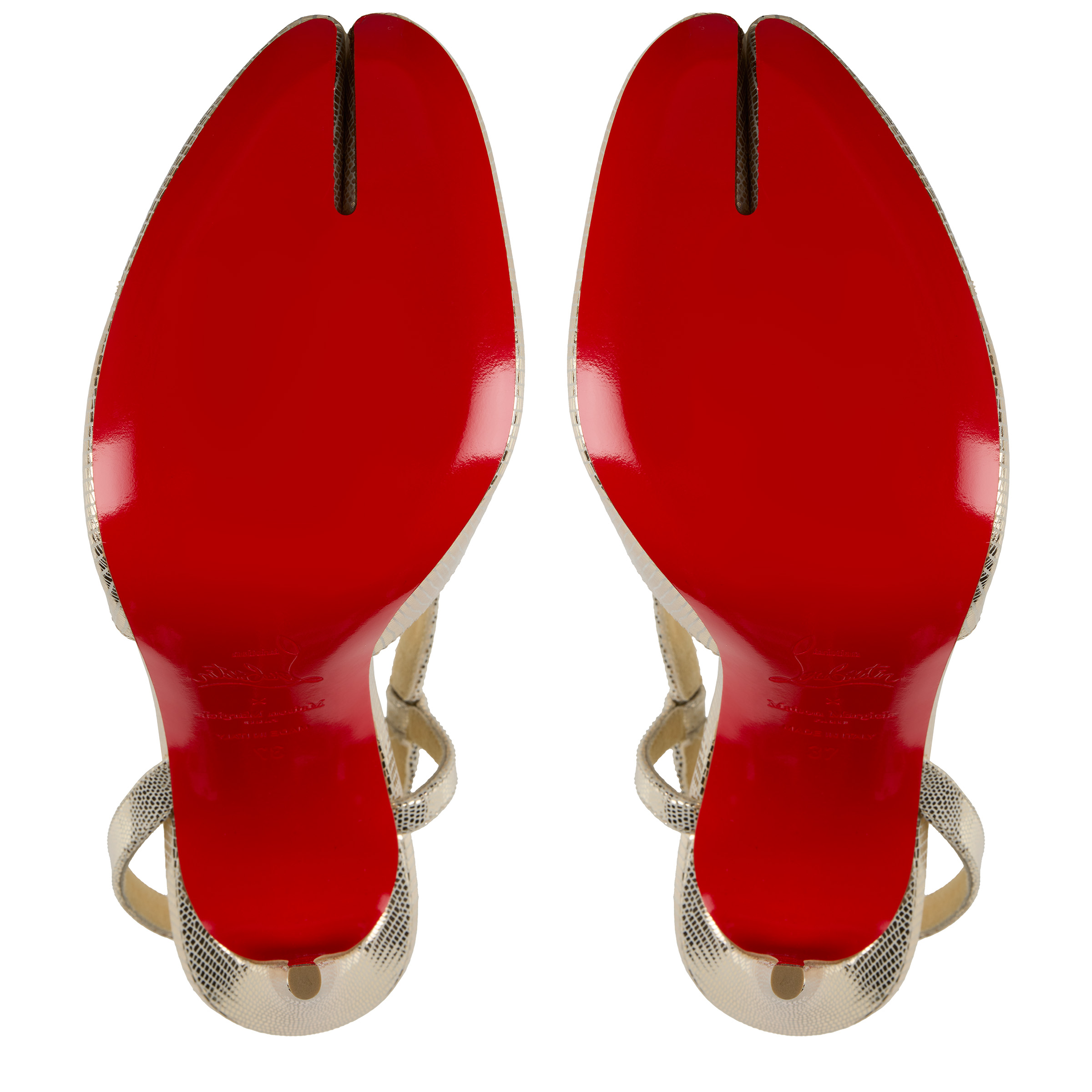 Loubiella - 100 mm Slingback pumps - Lizard printed